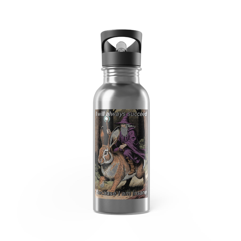 “I will always succeed because I’m insane” 20oz Stainless Steel Straw Bottle Galactic Wizard - The Galactic Wizard Emporium - Mug