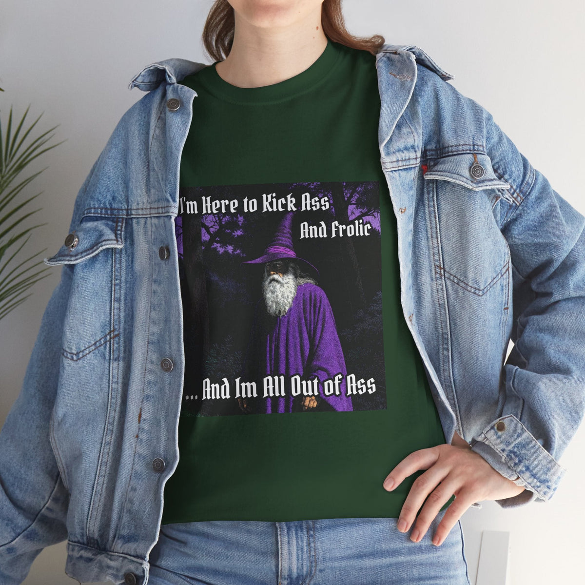 “Kick ass and Frolic” Galactic Wizard Meme Heavyweight Cotton T-Shirt - The Galactic Wizard Emporium - T-Shirt