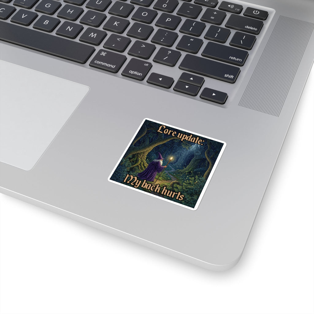 “Lore Update: My Back Hurts" Galactic Wizard Meme Sticker - The Galactic Wizard Emporium - Paper products