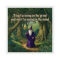 “Mind And Grind" Galactic Wizard Meme Sticker - The Galactic Wizard Emporium - Paper products