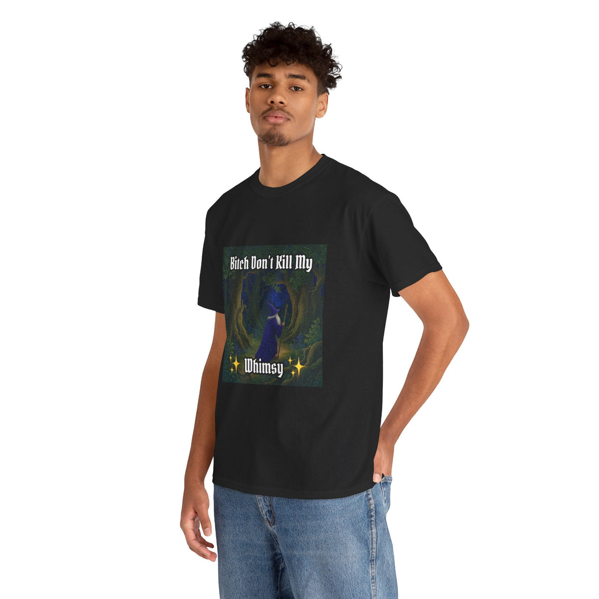 “My Whimsy” Galactic Wizard Meme Heavyweight Cotton T-Shirt - The Galactic Wizard Emporium - T-Shirt