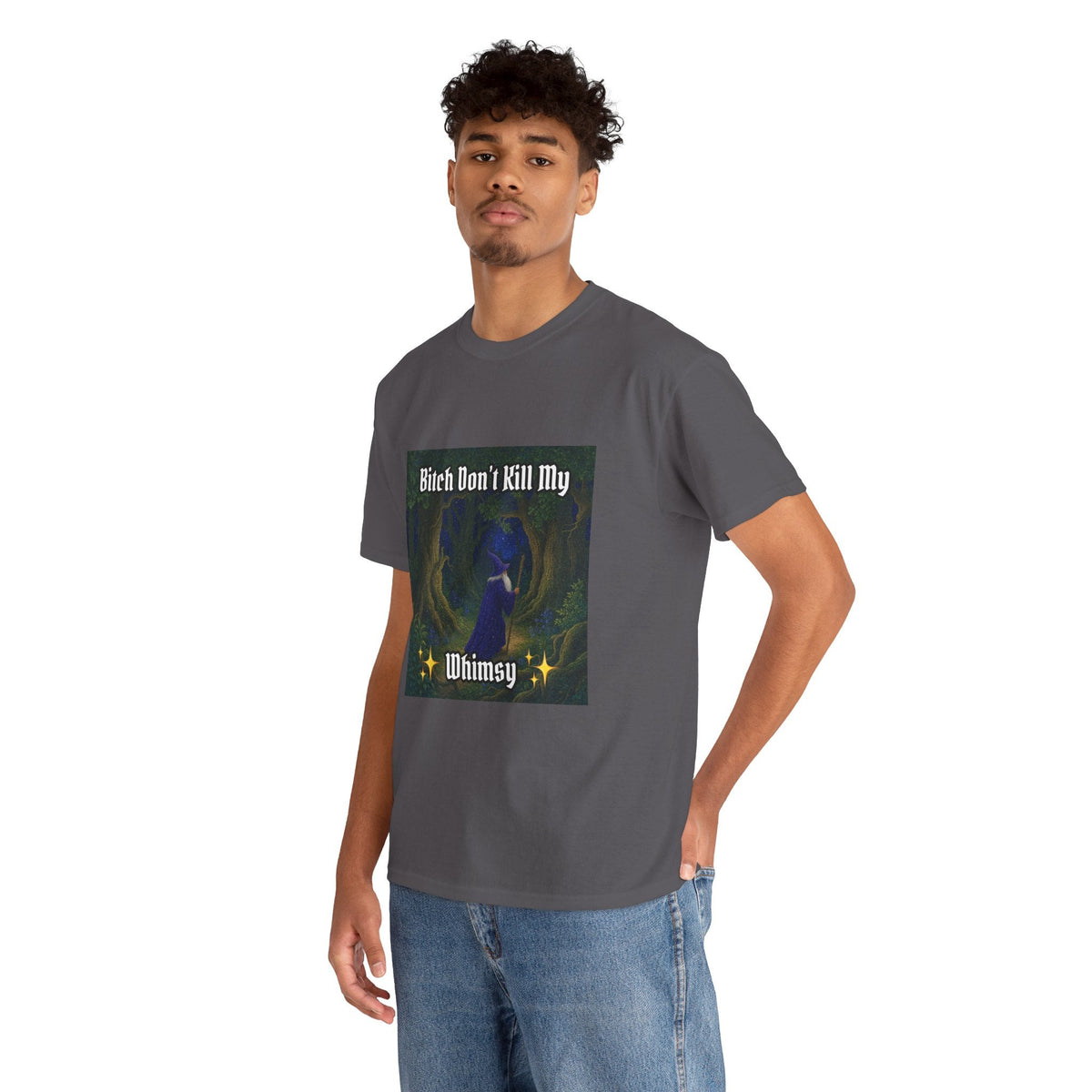 “My Whimsy” Galactic Wizard Meme Heavyweight Cotton T-Shirt - The Galactic Wizard Emporium - T-Shirt