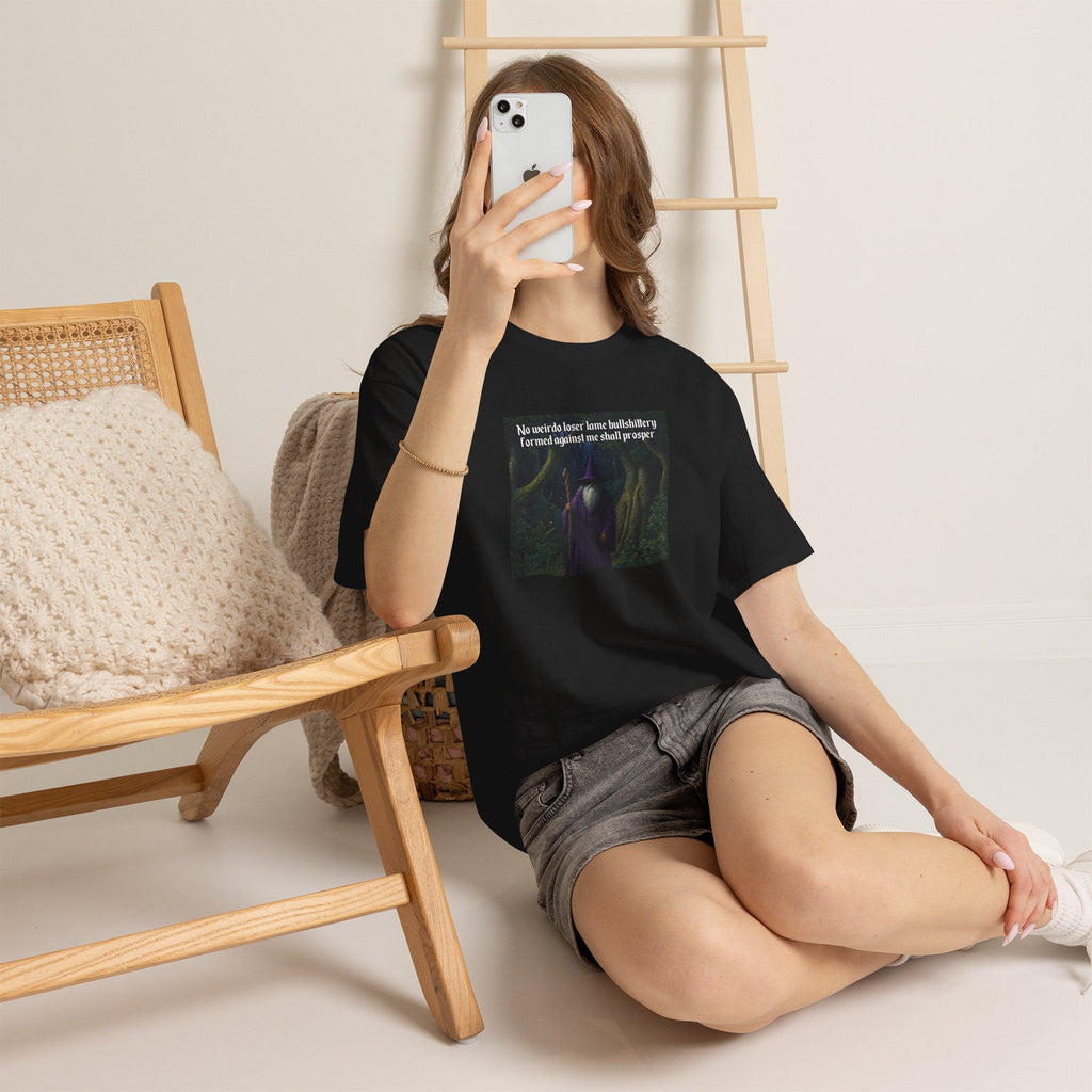 “No weirdo loser bullshittery” Galactic Wizard Meme Heavyweight Cotton T-Shirt - The Galactic Wizard Emporium - T-Shirt