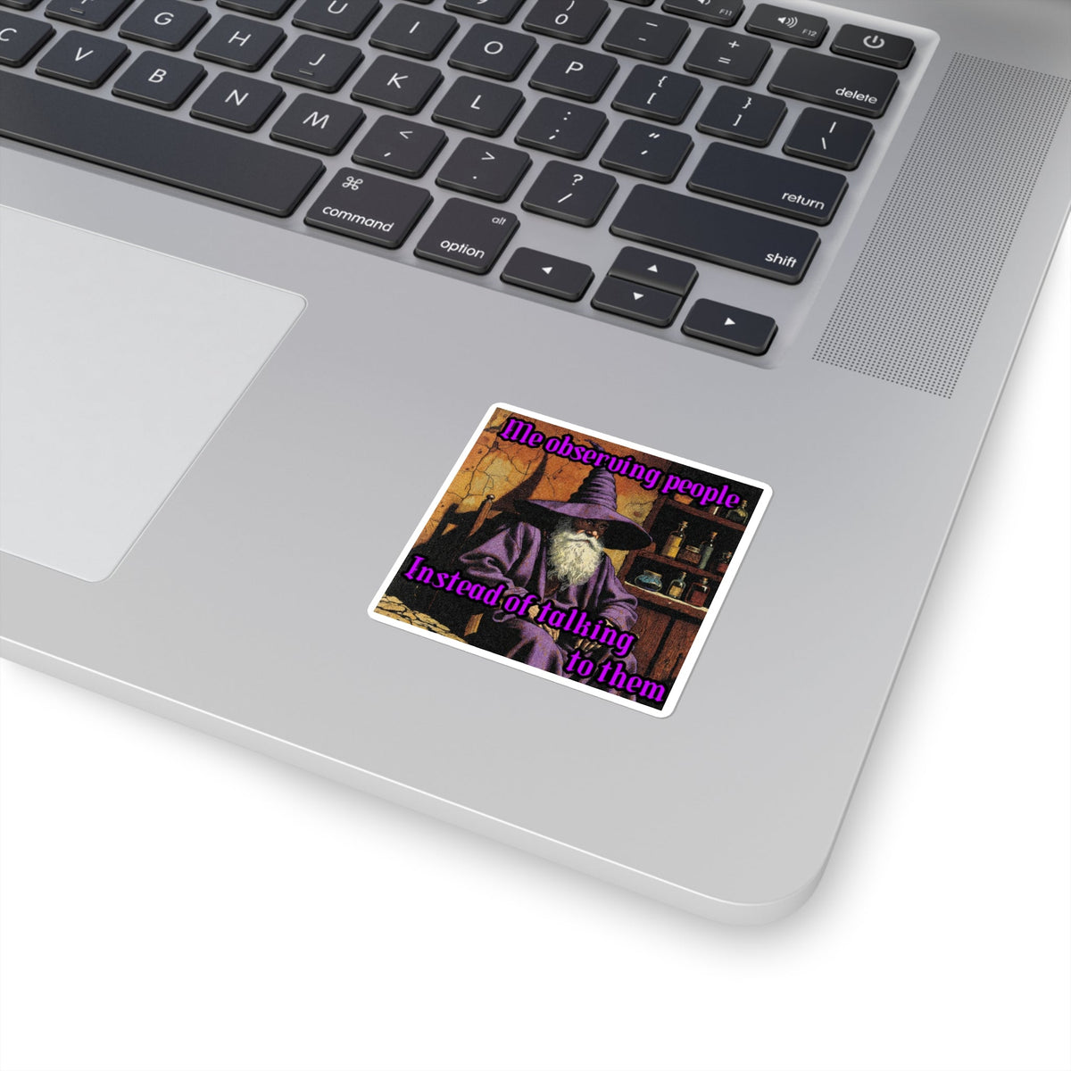 “Observing People" Galactic Wizard Meme Sticker - The Galactic Wizard Emporium - Paper products
