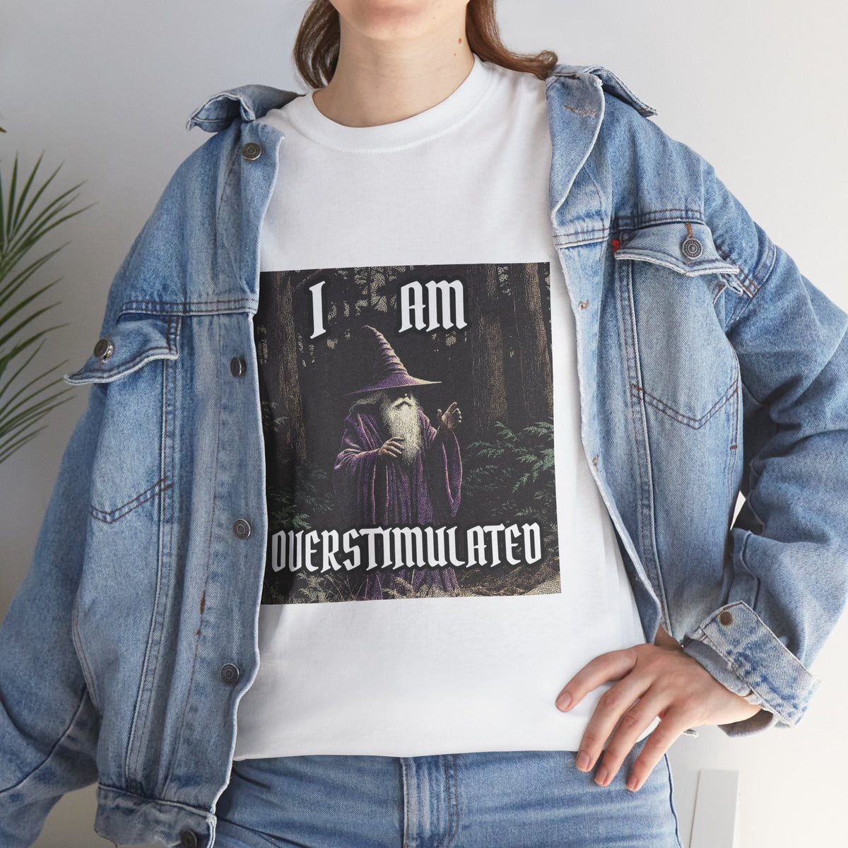 “Overstimulated” Galactic Wizard Meme Heavyweight Cotton T-Shirt - The Galactic Wizard Emporium - T-Shirt