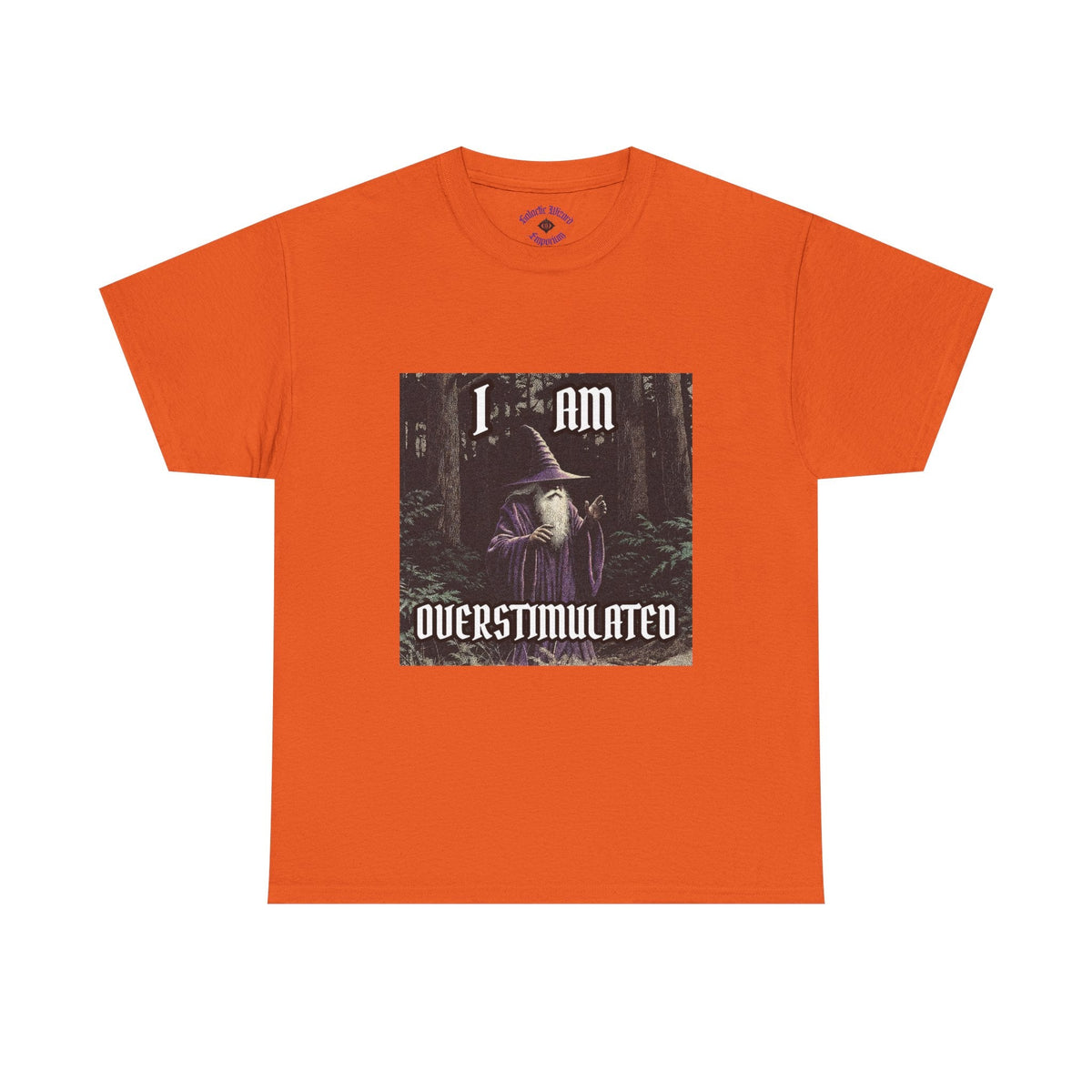 “Overstimulated” Galactic Wizard Meme Heavyweight Cotton T-Shirt - The Galactic Wizard Emporium - T-Shirt