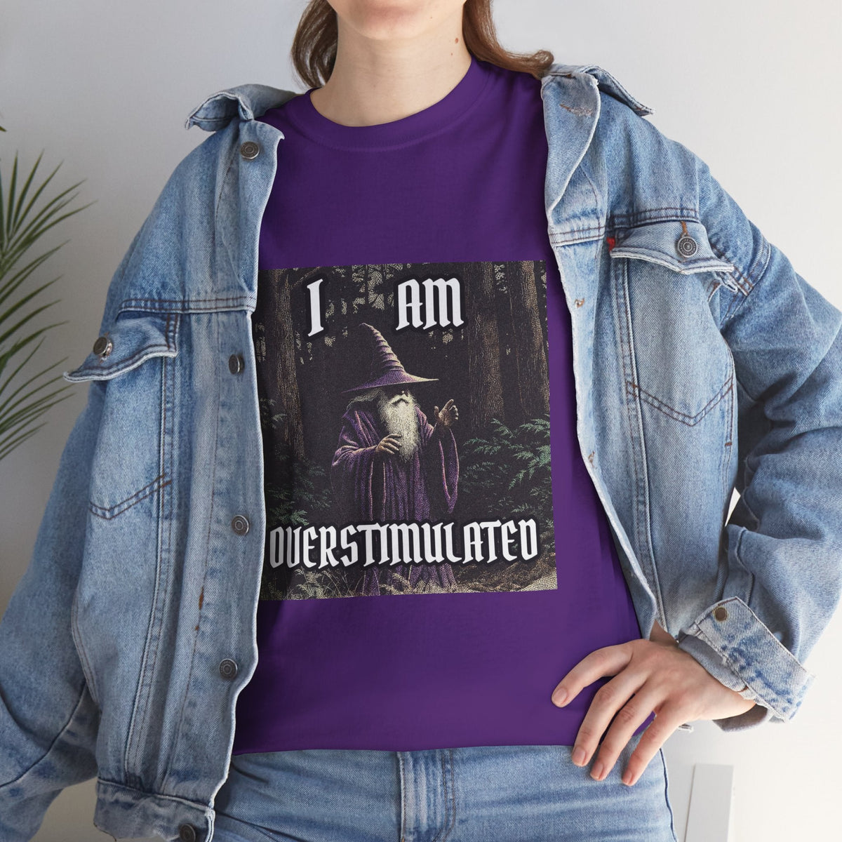 “Overstimulated” Galactic Wizard Meme Heavyweight Cotton T-Shirt - The Galactic Wizard Emporium - T-Shirt