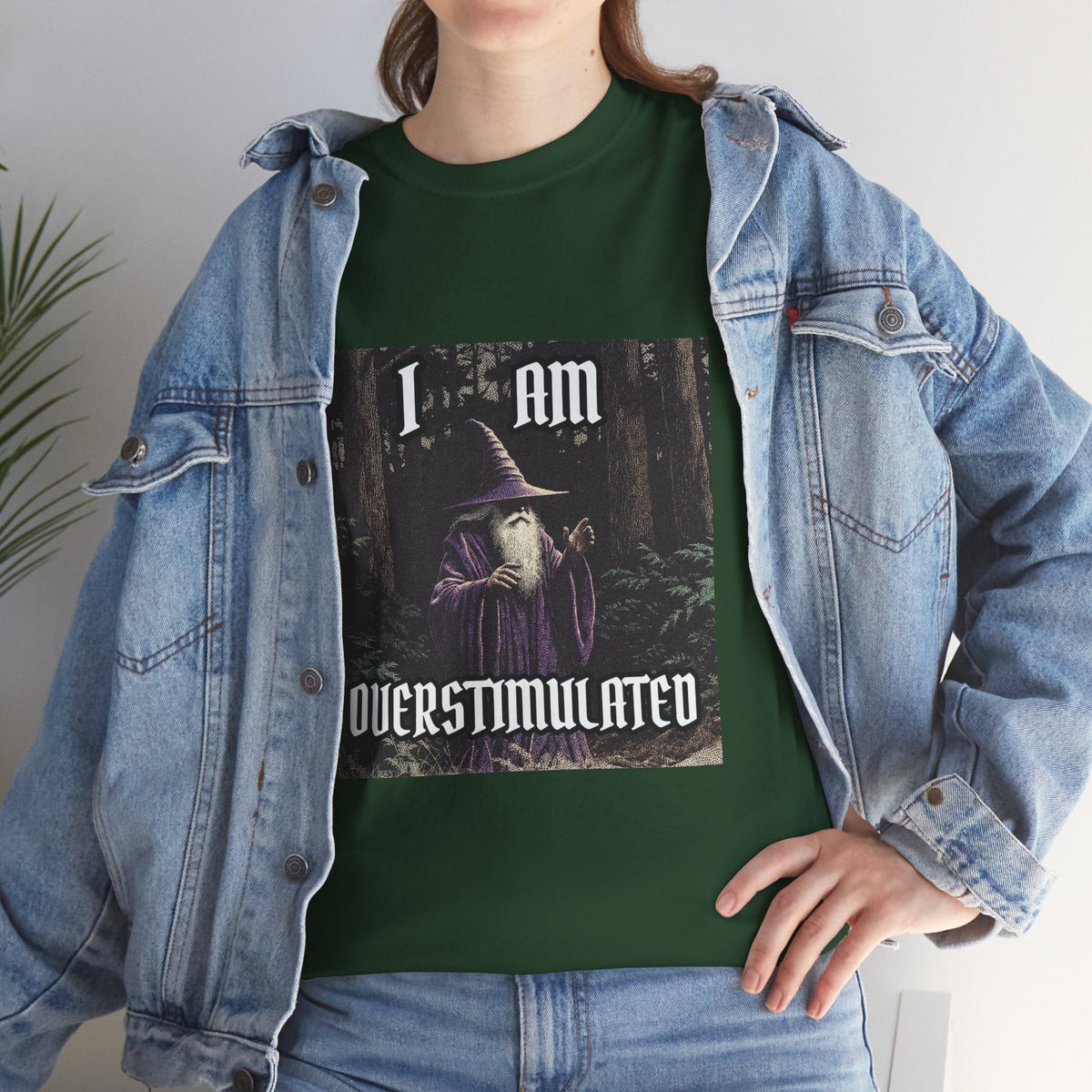 “Overstimulated” Galactic Wizard Meme Heavyweight Cotton T-Shirt - The Galactic Wizard Emporium - T-Shirt