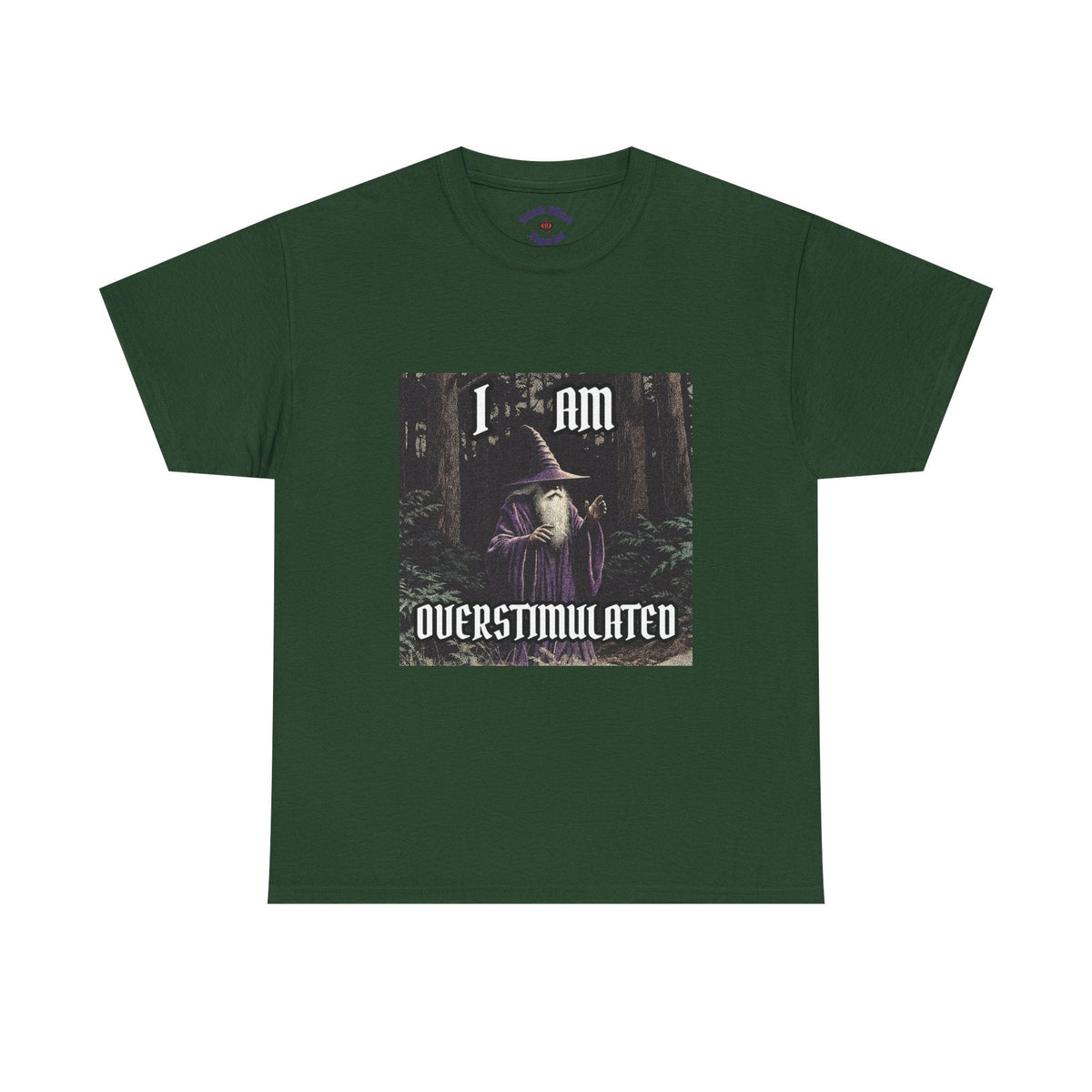 “Overstimulated” Galactic Wizard Meme Heavyweight Cotton T-Shirt - The Galactic Wizard Emporium - T-Shirt