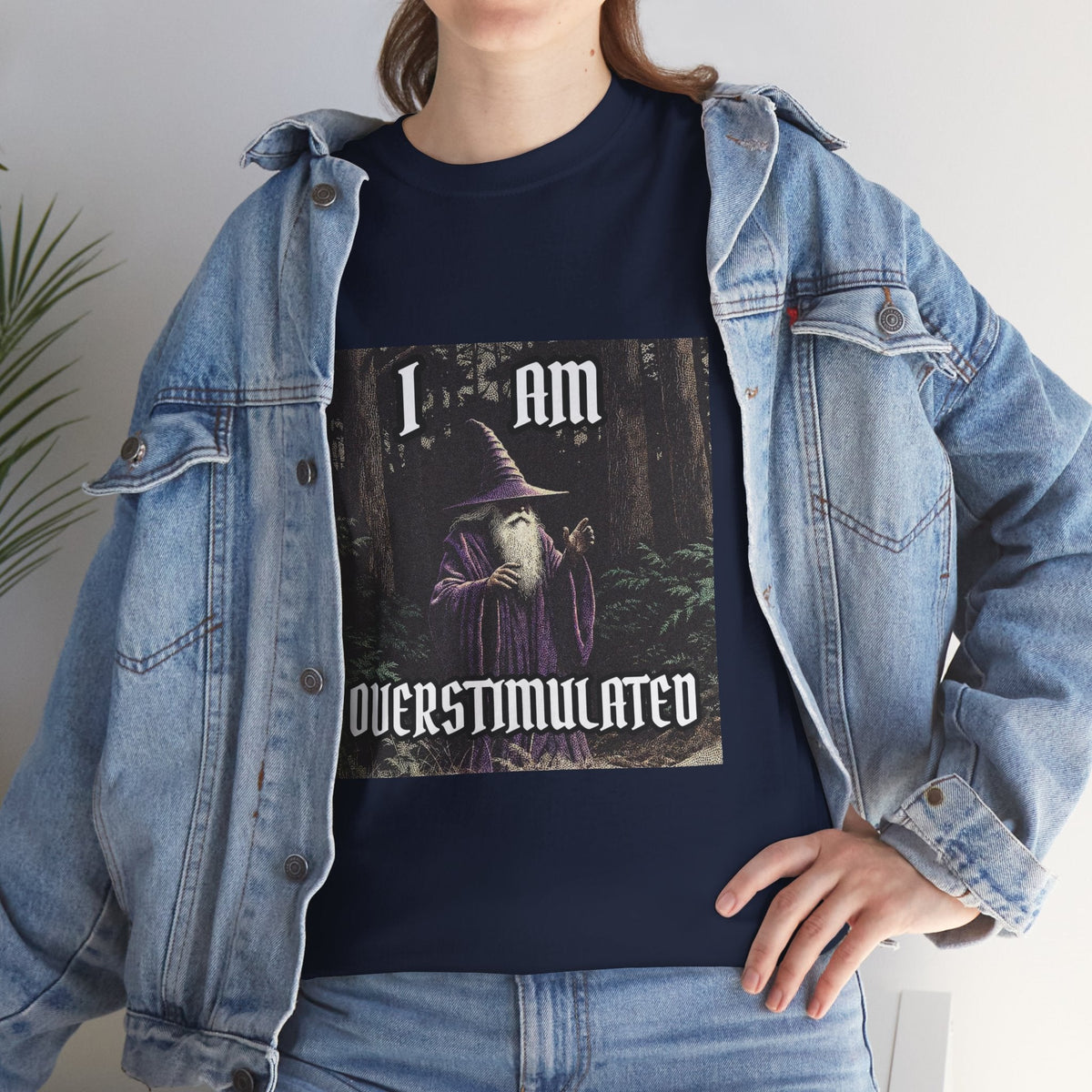 “Overstimulated” Galactic Wizard Meme Heavyweight Cotton T-Shirt - The Galactic Wizard Emporium - T-Shirt