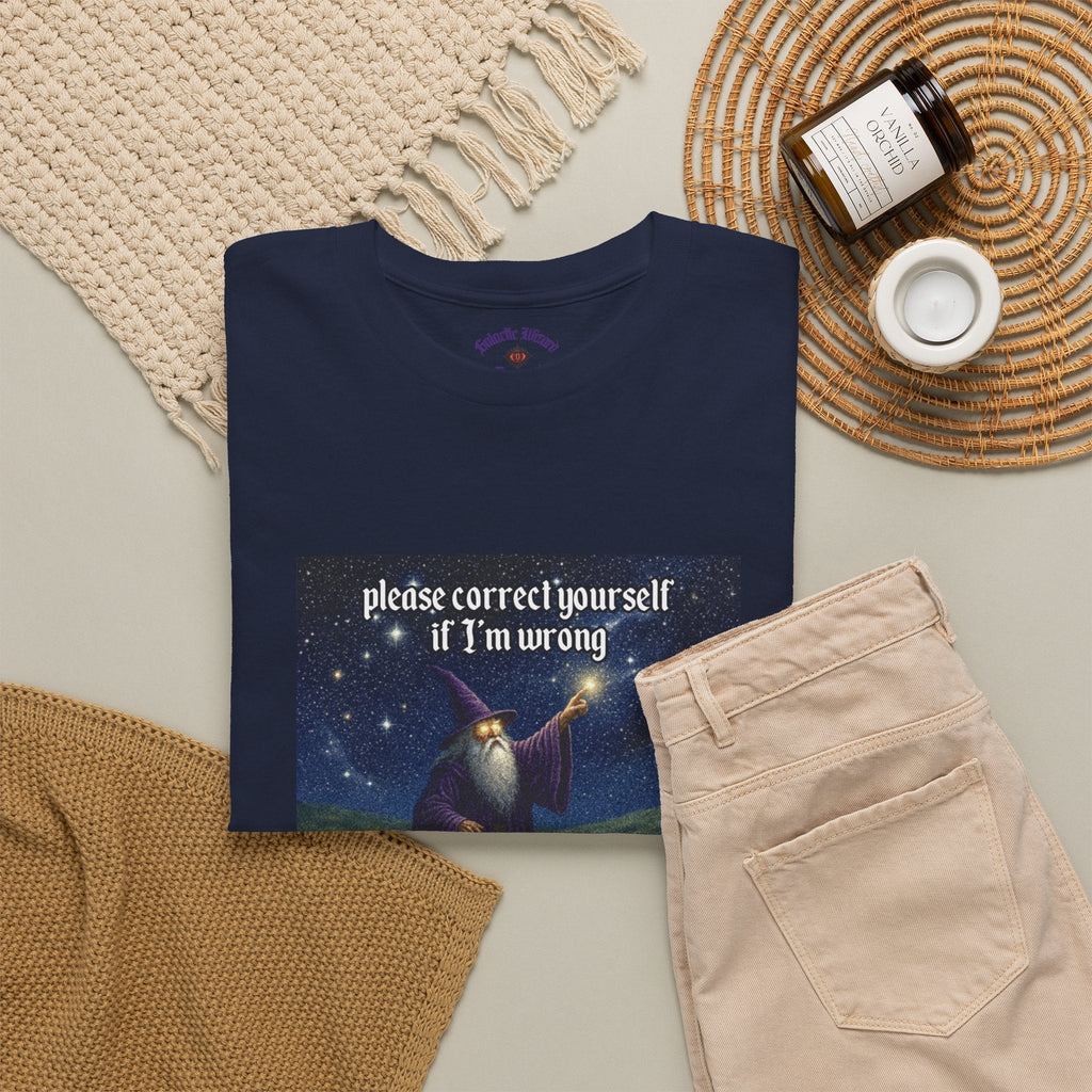 “Please Correct Yourself” Galactic Wizard Meme Heavyweight Cotton T-Shirt - The Galactic Wizard Emporium - T-Shirt