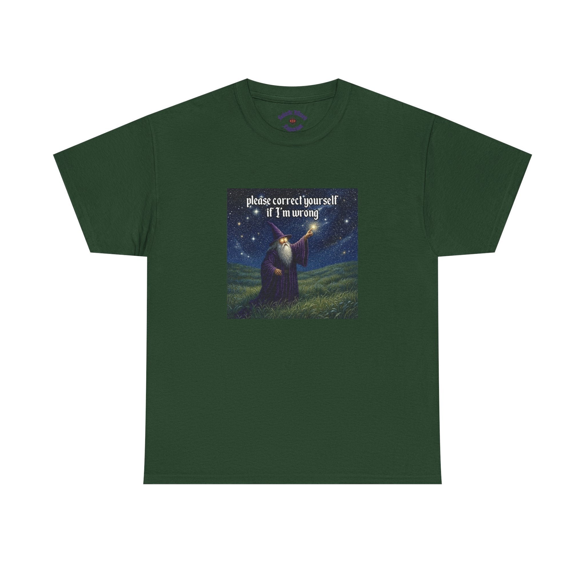 “Please Correct Yourself” Galactic Wizard Meme Heavyweight Cotton T-Shirt - The Galactic Wizard Emporium - T-Shirt