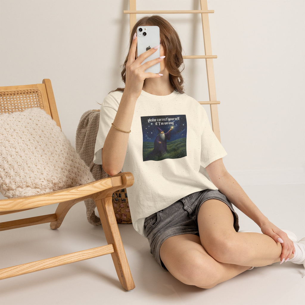 “Please Correct Yourself” Galactic Wizard Meme Heavyweight Cotton T-Shirt - The Galactic Wizard Emporium - T-Shirt