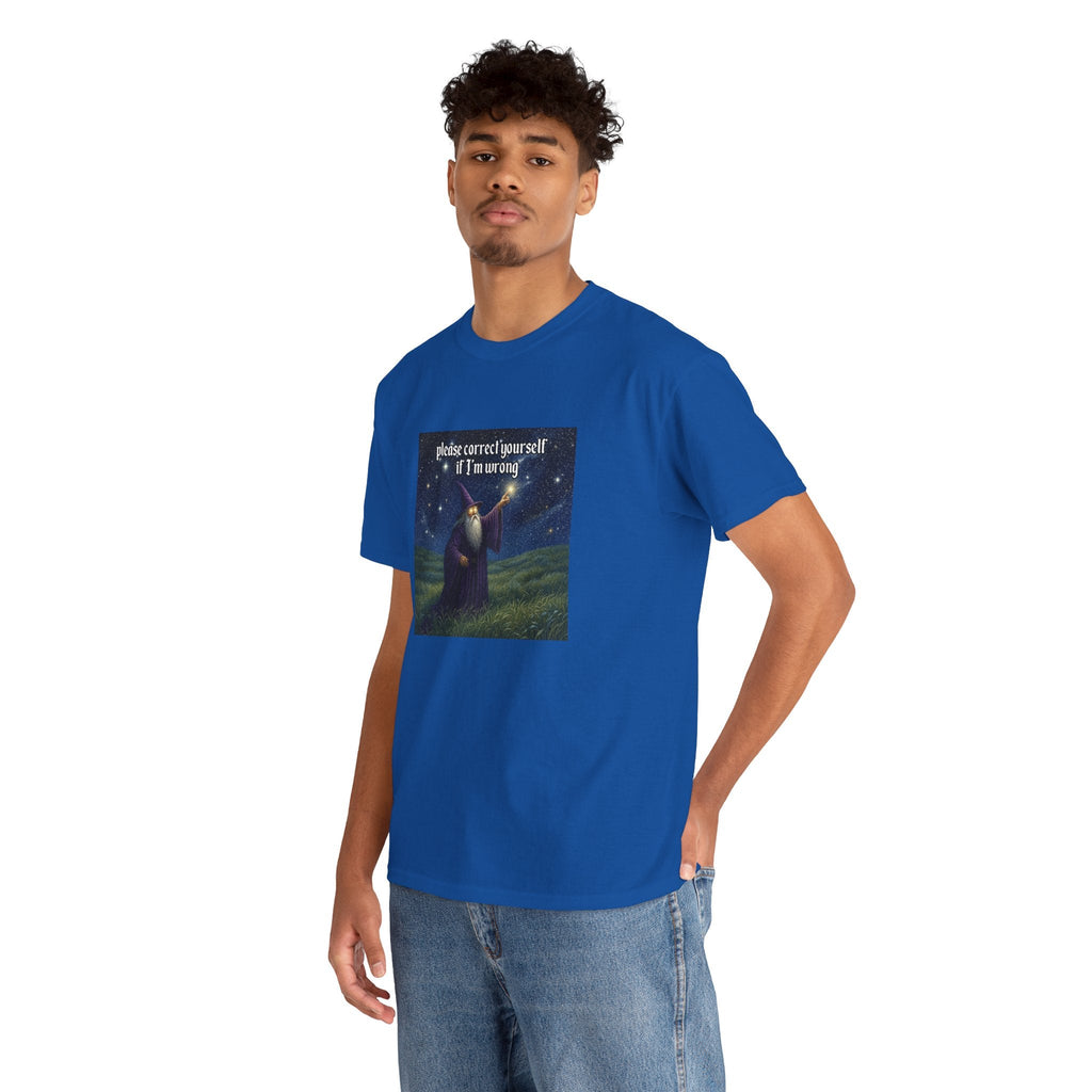 “Please Correct Yourself” Galactic Wizard Meme Heavyweight Cotton T-Shirt - The Galactic Wizard Emporium - T-Shirt