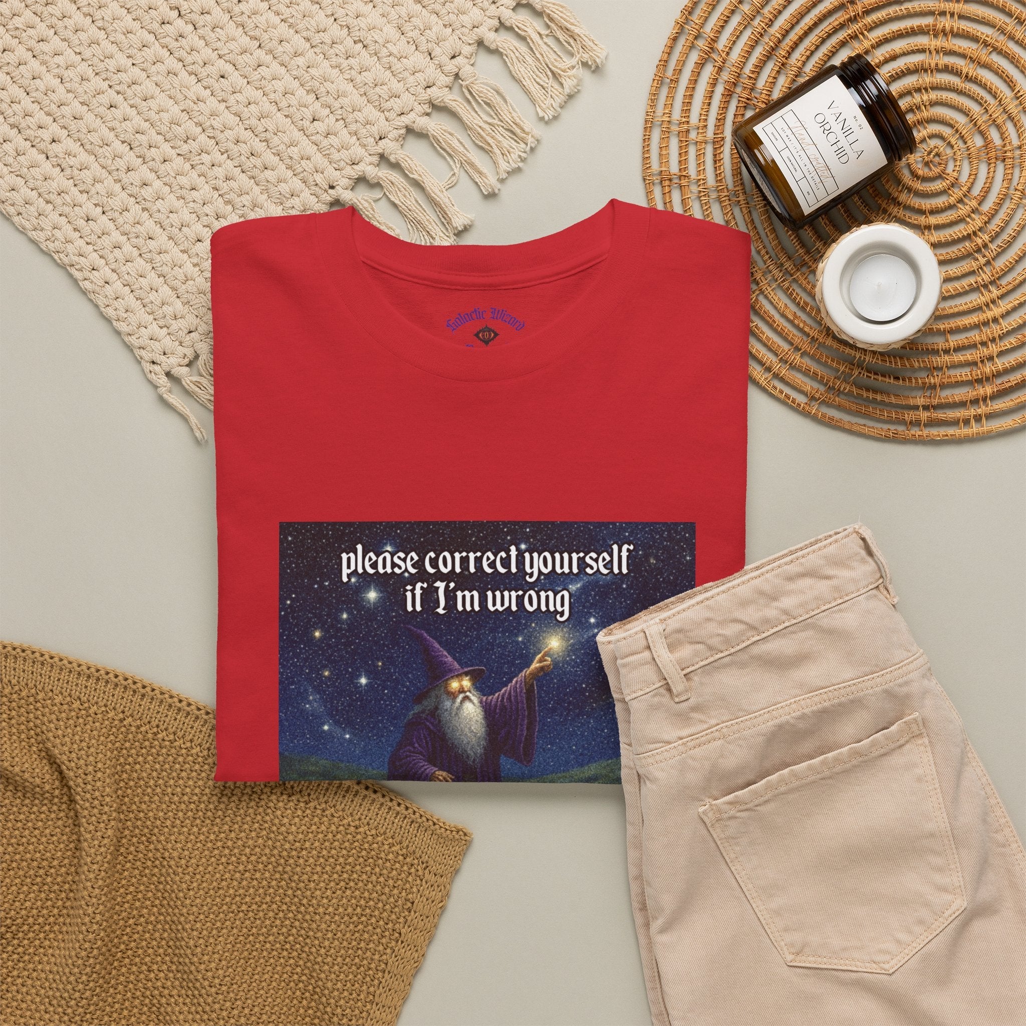“Please Correct Yourself” Galactic Wizard Meme Heavyweight Cotton T-Shirt - The Galactic Wizard Emporium - T-Shirt
