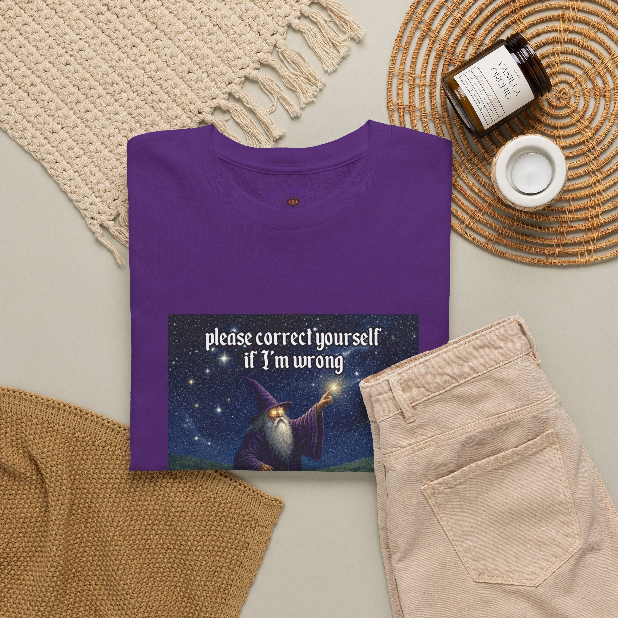 “Please Correct Yourself” Galactic Wizard Meme Heavyweight Cotton T-Shirt - The Galactic Wizard Emporium - T-Shirt