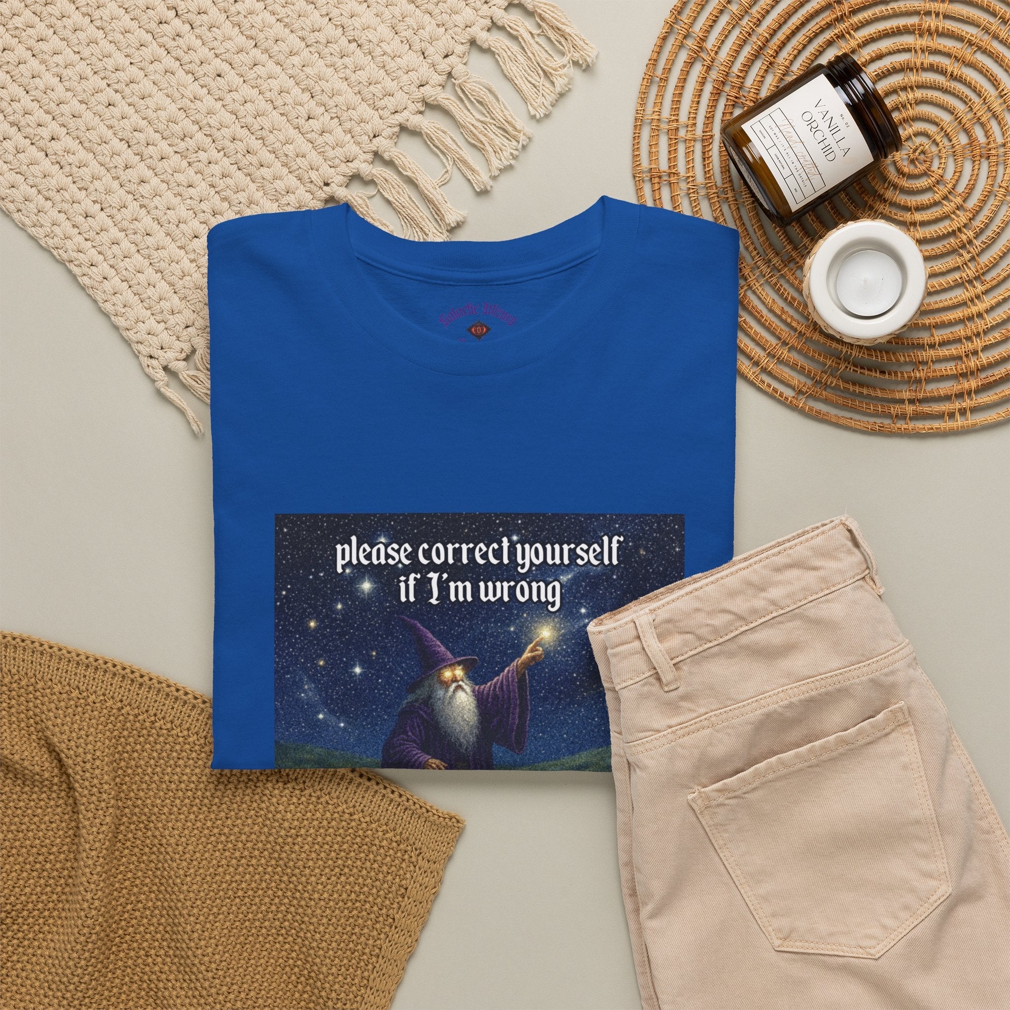 “Please Correct Yourself” Galactic Wizard Meme Heavyweight Cotton T-Shirt - The Galactic Wizard Emporium - T-Shirt