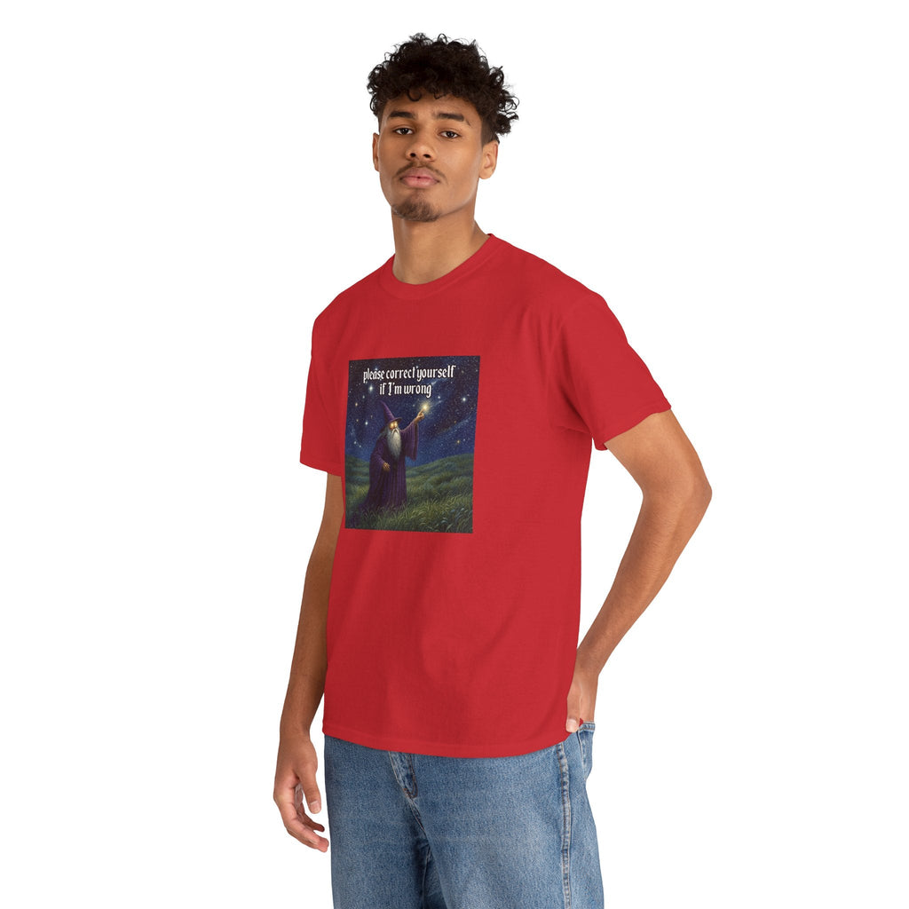 “Please Correct Yourself” Galactic Wizard Meme Heavyweight Cotton T-Shirt - The Galactic Wizard Emporium - T-Shirt