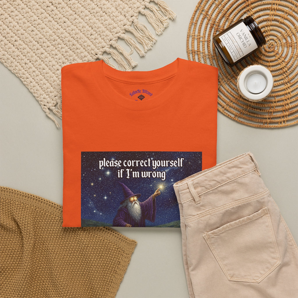 “Please Correct Yourself” Galactic Wizard Meme Heavyweight Cotton T-Shirt - The Galactic Wizard Emporium - T-Shirt