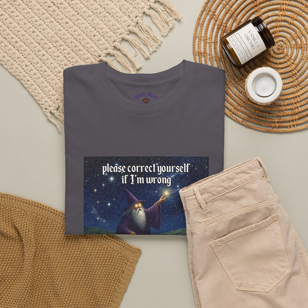 “Please Correct Yourself” Galactic Wizard Meme Heavyweight Cotton T-Shirt - The Galactic Wizard Emporium - T-Shirt