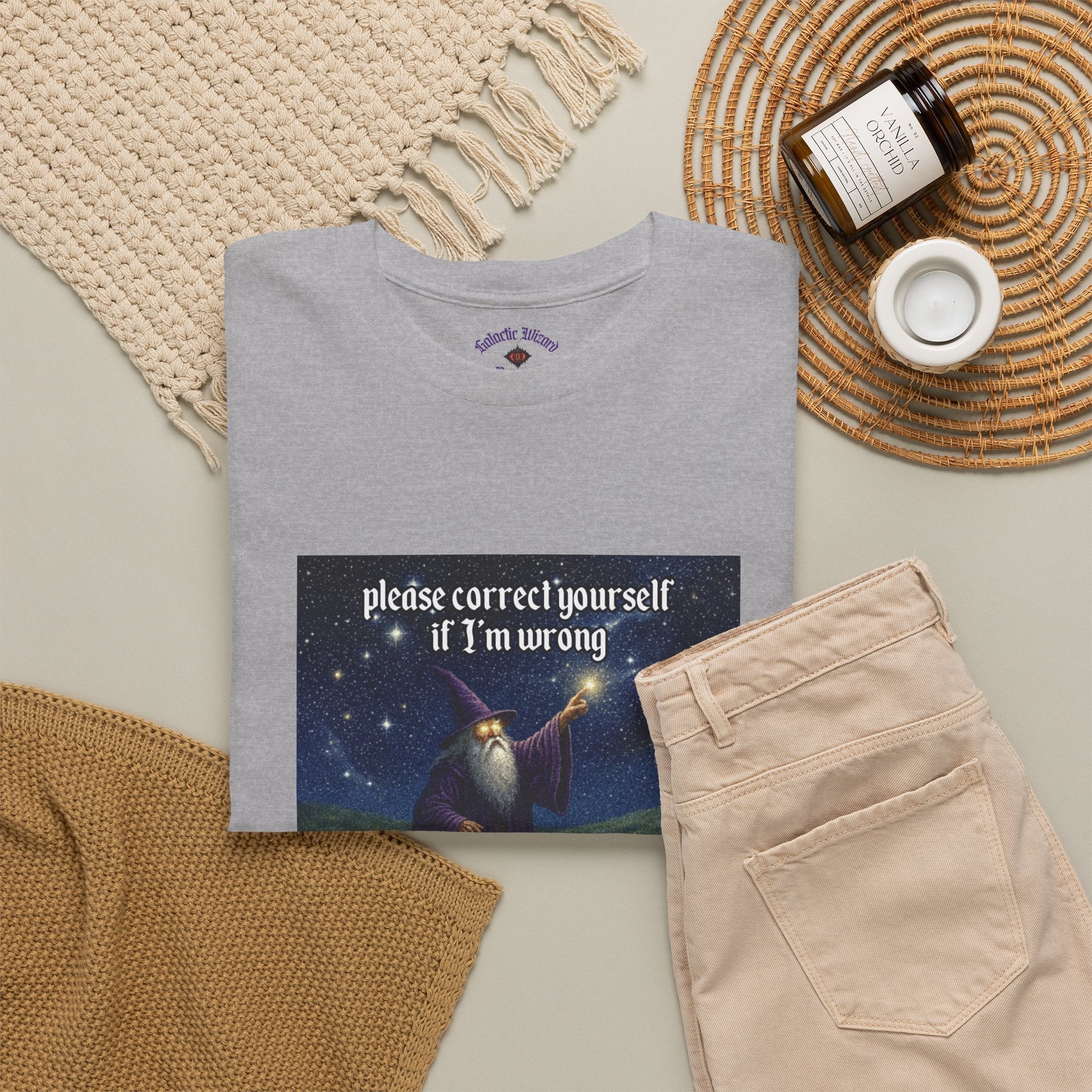 “Please Correct Yourself” Galactic Wizard Meme Heavyweight Cotton T-Shirt - The Galactic Wizard Emporium - T-Shirt