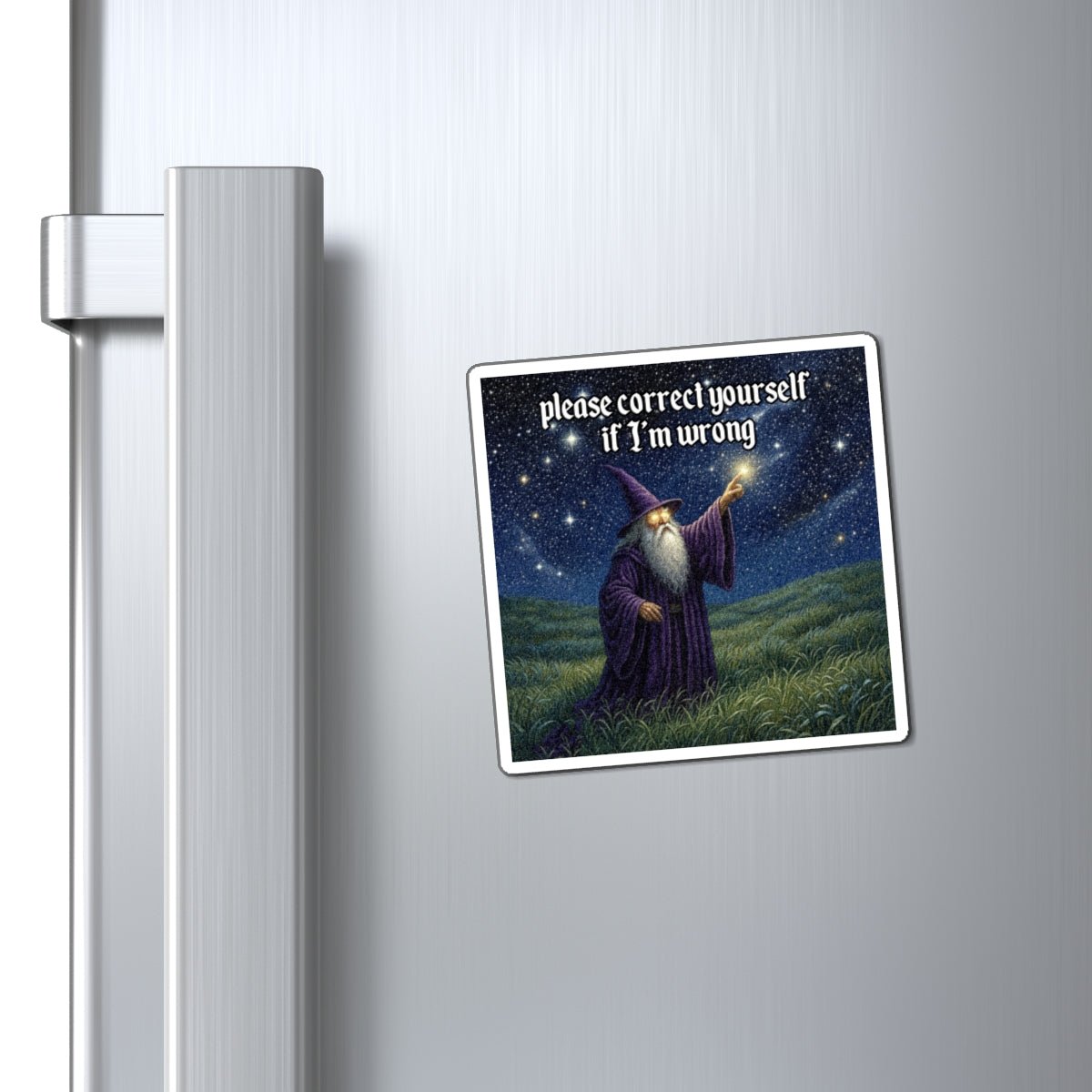 “Please correct yourself” Galactic Wizard Meme Magnet - The Galactic Wizard Emporium - Paper products