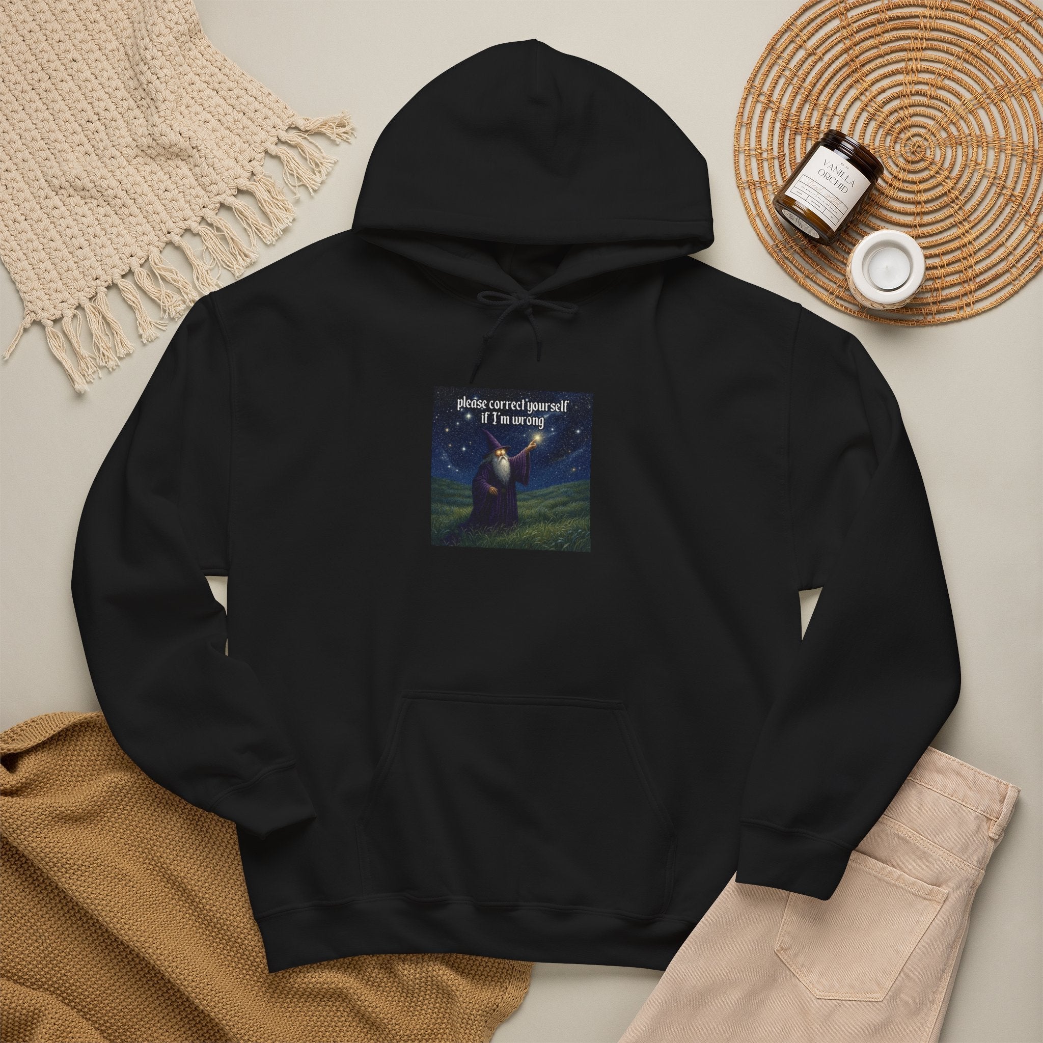 “Please correct yourself” Galactic Wizard Meme Unisex Hooded Sweatshirt - The Galactic Wizard Emporium - Hoodie