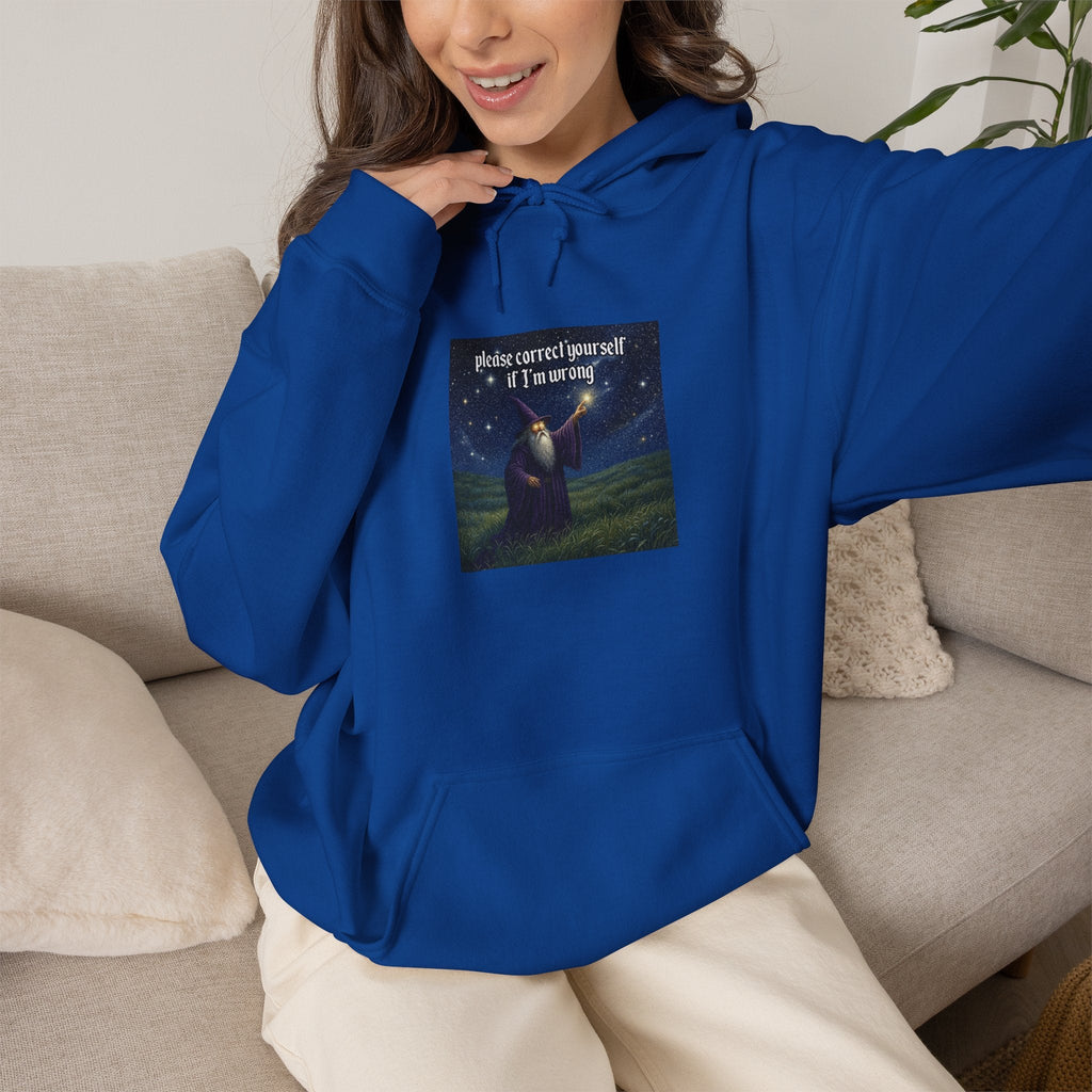 “Please correct yourself” Galactic Wizard Meme Unisex Hooded Sweatshirt - The Galactic Wizard Emporium - Hoodie