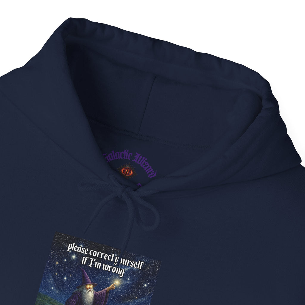 “Please correct yourself” Galactic Wizard Meme Unisex Hooded Sweatshirt - The Galactic Wizard Emporium - Hoodie