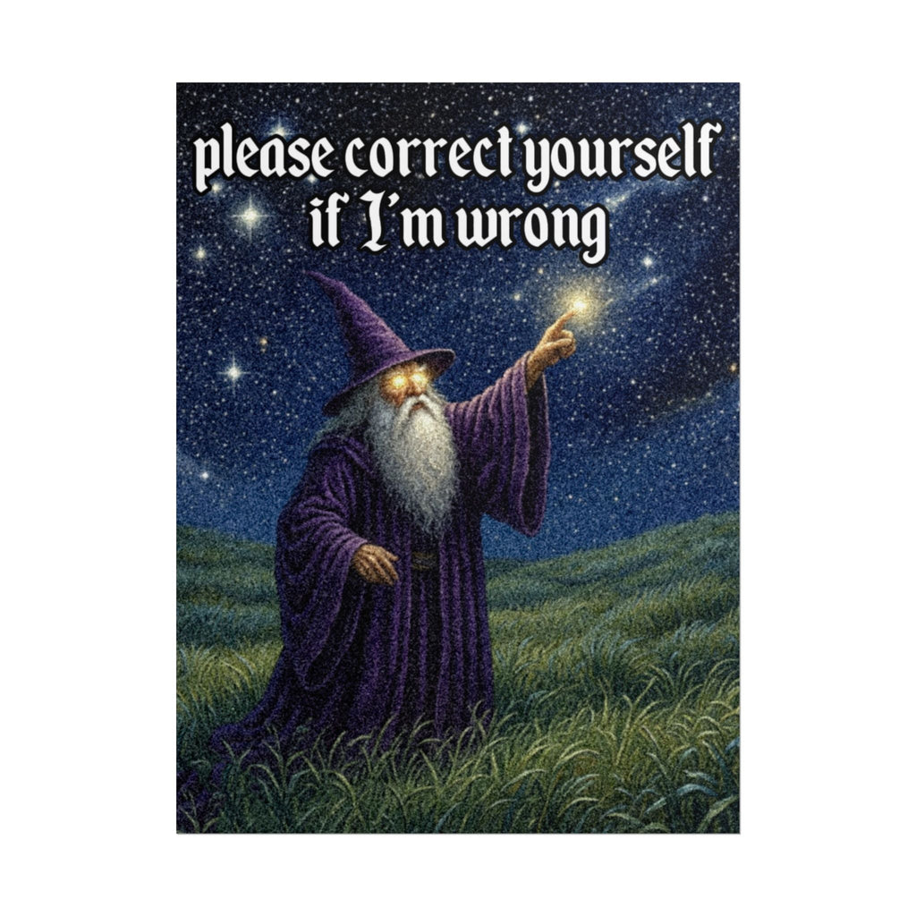 “Please correct yourself" Galactic Wizard Poster - The Galactic Wizard Emporium - Poster