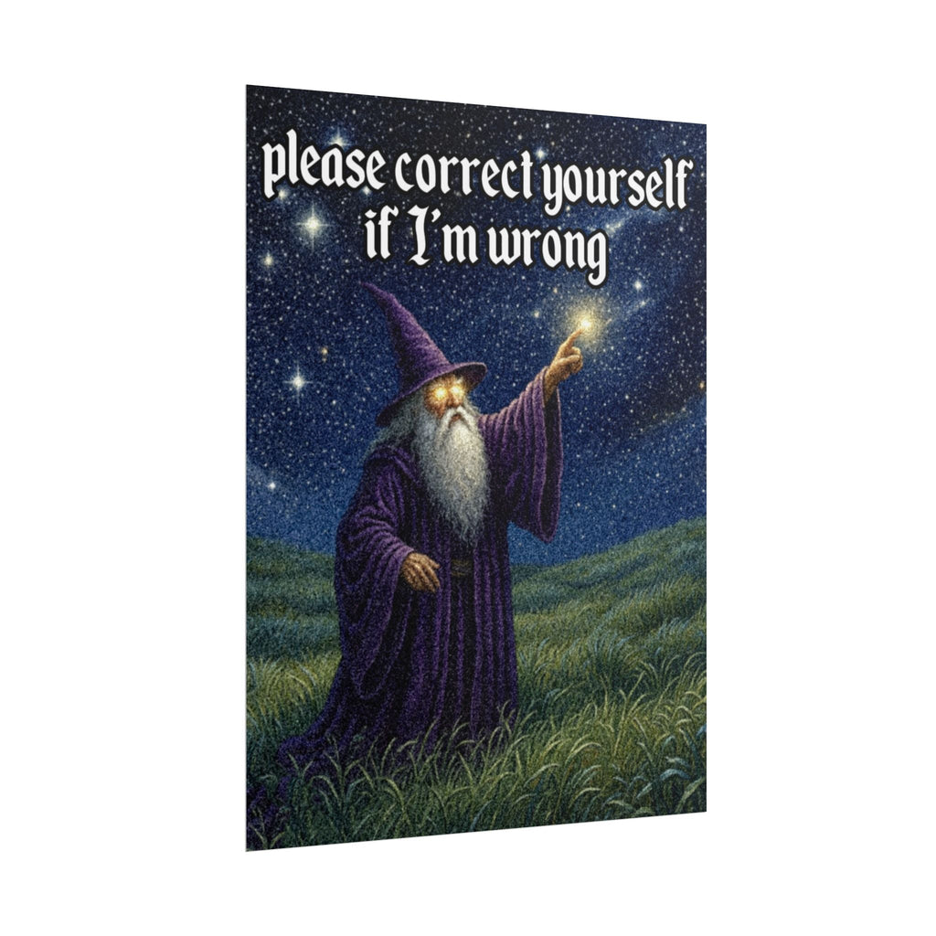 “Please correct yourself" Galactic Wizard Poster - The Galactic Wizard Emporium - Poster