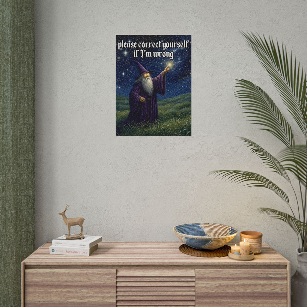 “Please correct yourself" Galactic Wizard Poster - The Galactic Wizard Emporium - Poster
