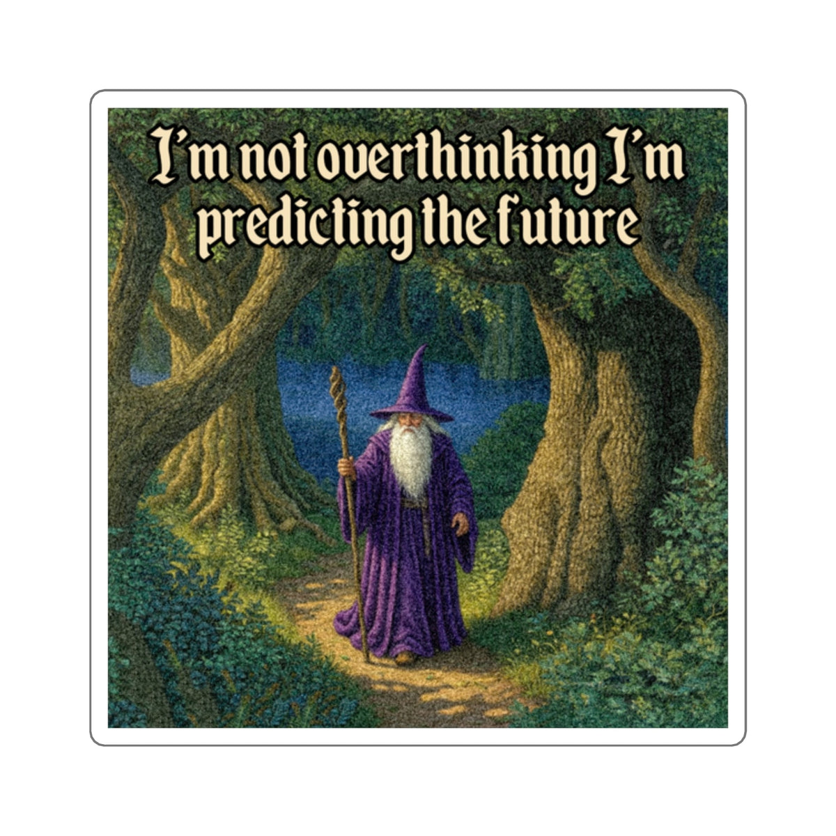 “Predicting The Futute" Galactic Wizard Meme Sticker - The Galactic Wizard Emporium - Paper products