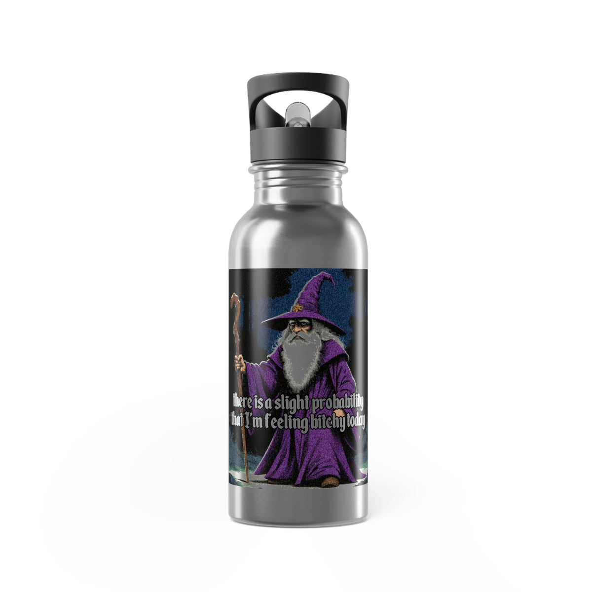 “Slight probability” 20oz Stainless Steel Straw Bottle Galactic Wizard - The Galactic Wizard Emporium - Mug