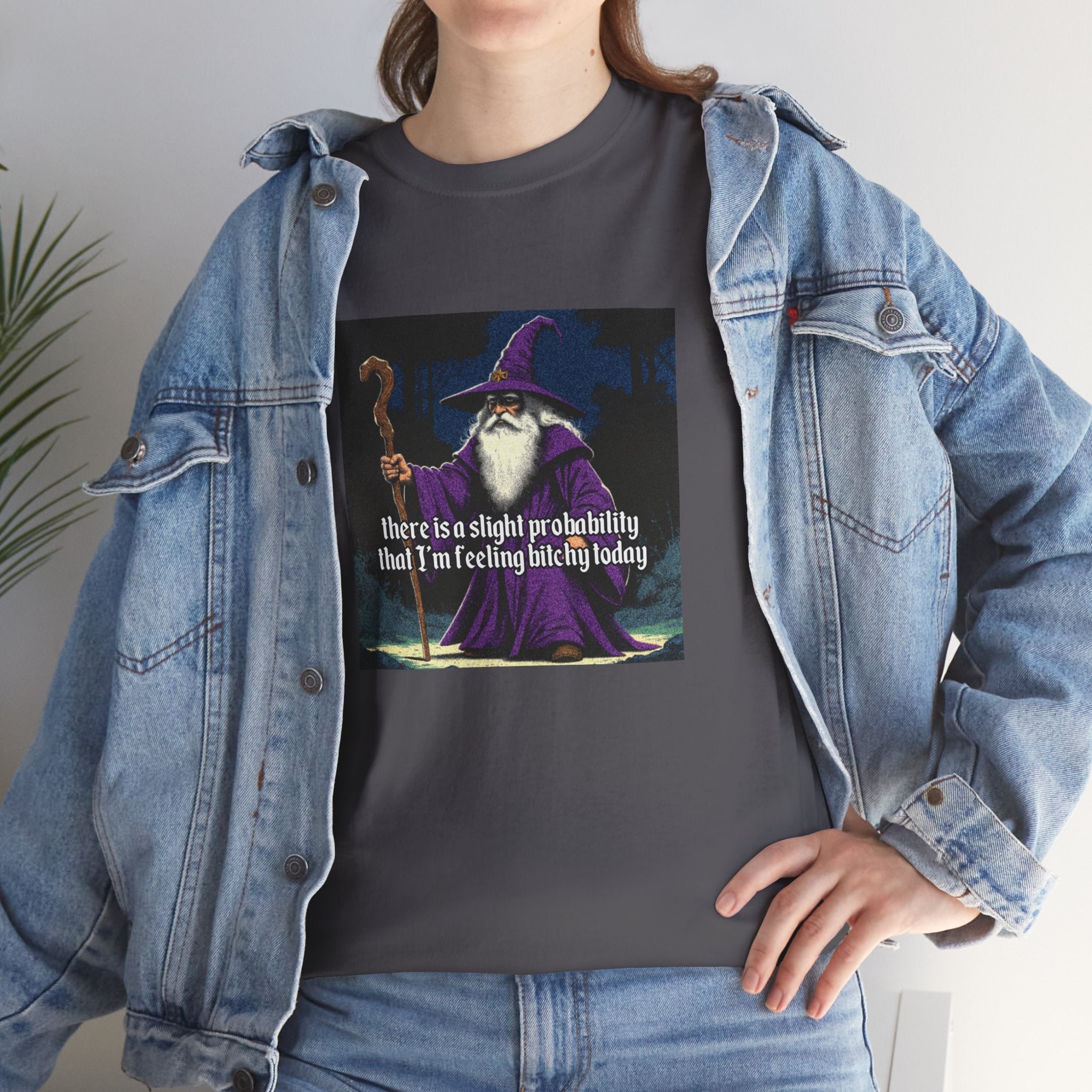 “Slight probability” Galactic Wizard Meme Heavyweight Cotton T-Shirt - The Galactic Wizard Emporium - T-Shirt