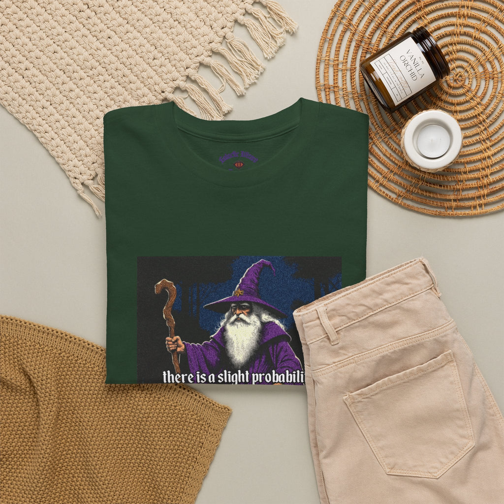 “Slight probability” Galactic Wizard Meme Heavyweight Cotton T-Shirt - The Galactic Wizard Emporium - T-Shirt