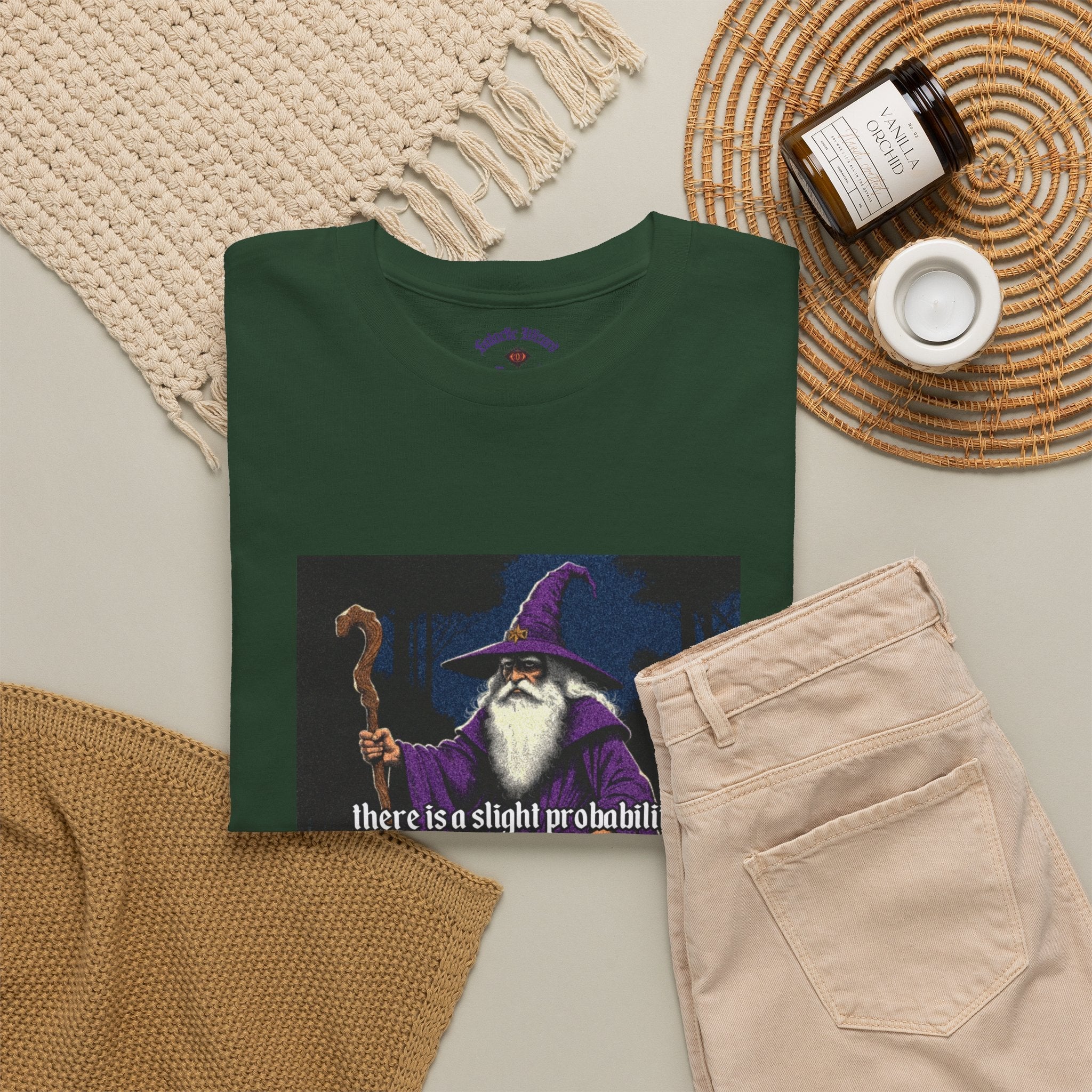 “Slight probability” Galactic Wizard Meme Heavyweight Cotton T-Shirt - The Galactic Wizard Emporium - T-Shirt
