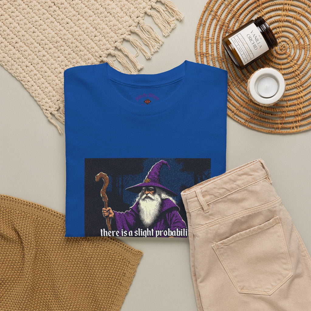 “Slight probability” Galactic Wizard Meme Heavyweight Cotton T-Shirt - The Galactic Wizard Emporium - T-Shirt