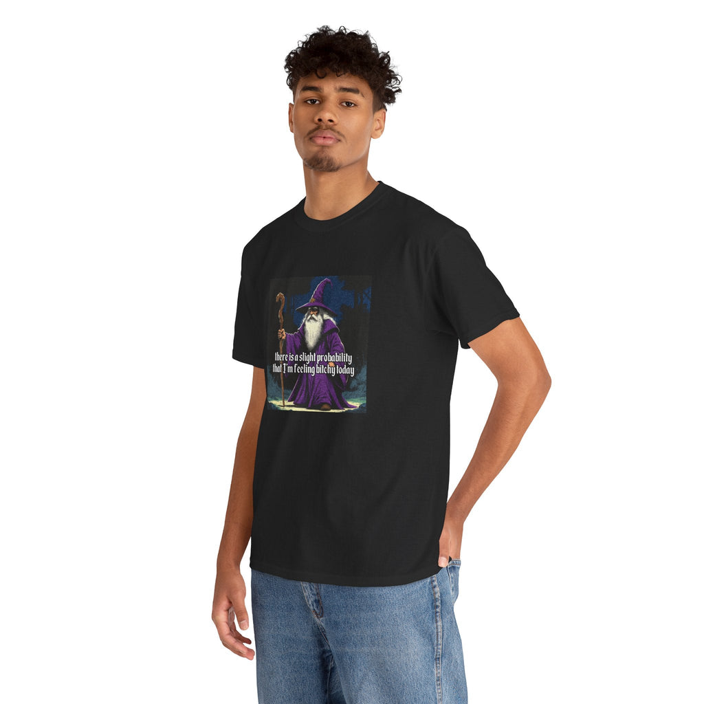 “Slight probability” Galactic Wizard Meme Heavyweight Cotton T-Shirt - The Galactic Wizard Emporium - T-Shirt