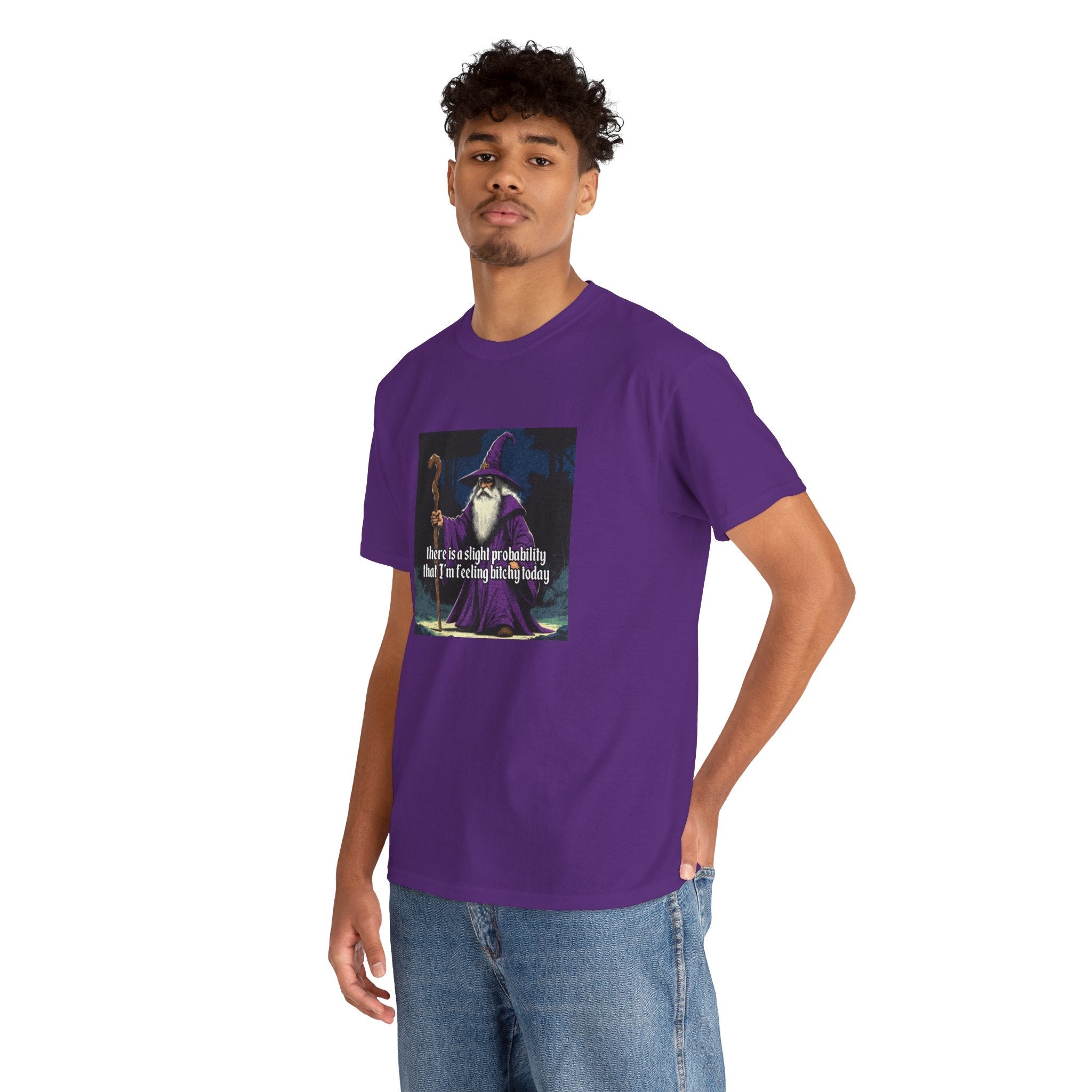 “Slight probability” Galactic Wizard Meme Heavyweight Cotton T-Shirt - The Galactic Wizard Emporium - T-Shirt