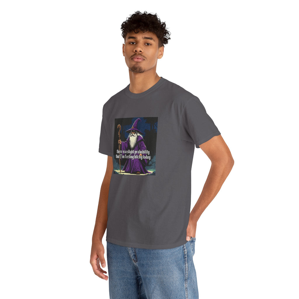 “Slight probability” Galactic Wizard Meme Heavyweight Cotton T-Shirt - The Galactic Wizard Emporium - T-Shirt