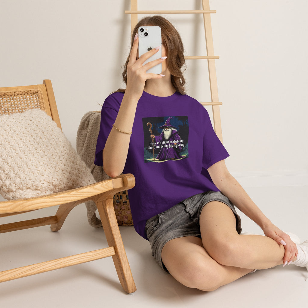 “Slight probability” Galactic Wizard Meme Heavyweight Cotton T-Shirt - The Galactic Wizard Emporium - T-Shirt