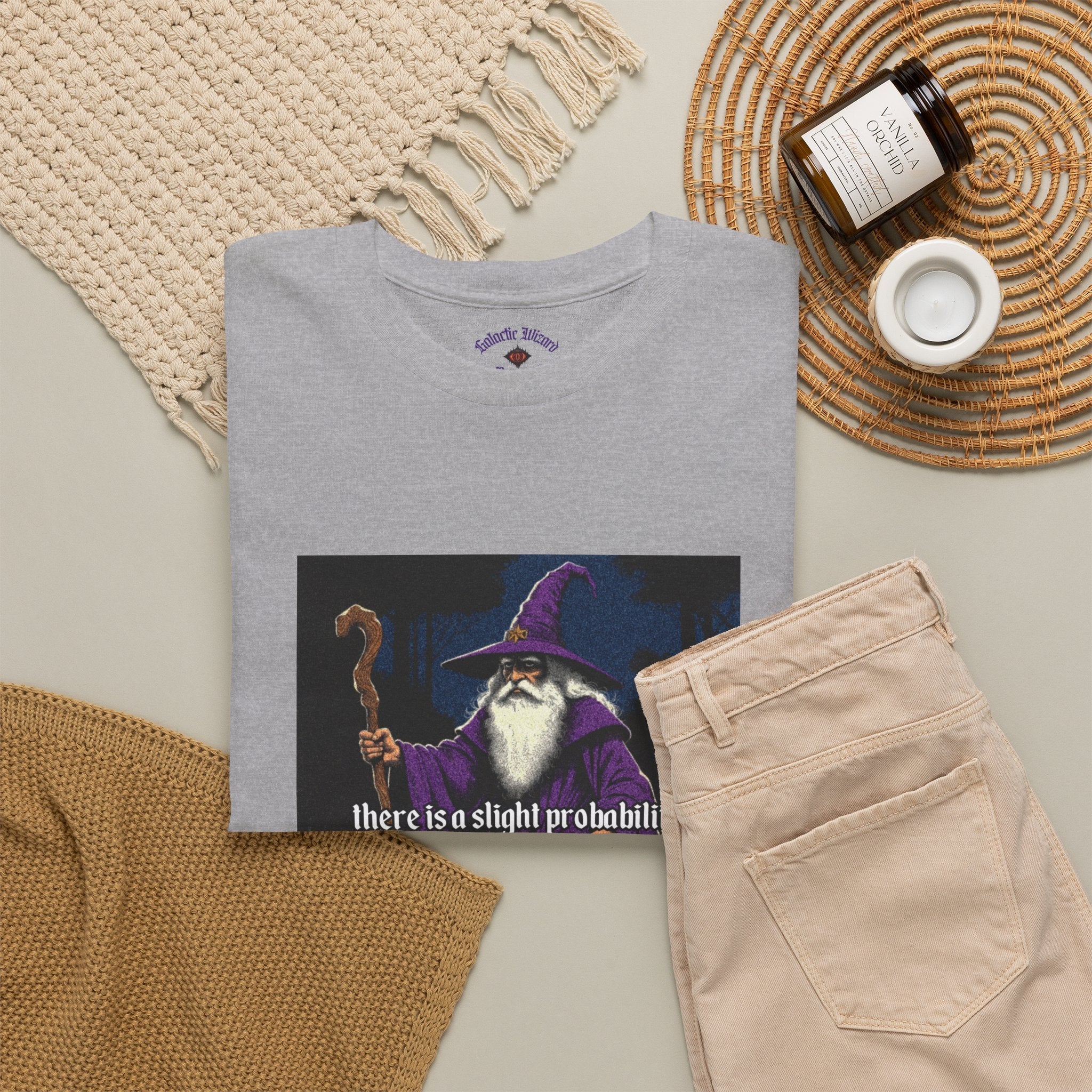 “Slight probability” Galactic Wizard Meme Heavyweight Cotton T-Shirt - The Galactic Wizard Emporium - T-Shirt