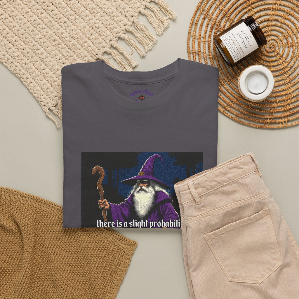 “Slight probability” Galactic Wizard Meme Heavyweight Cotton T-Shirt - The Galactic Wizard Emporium - T-Shirt