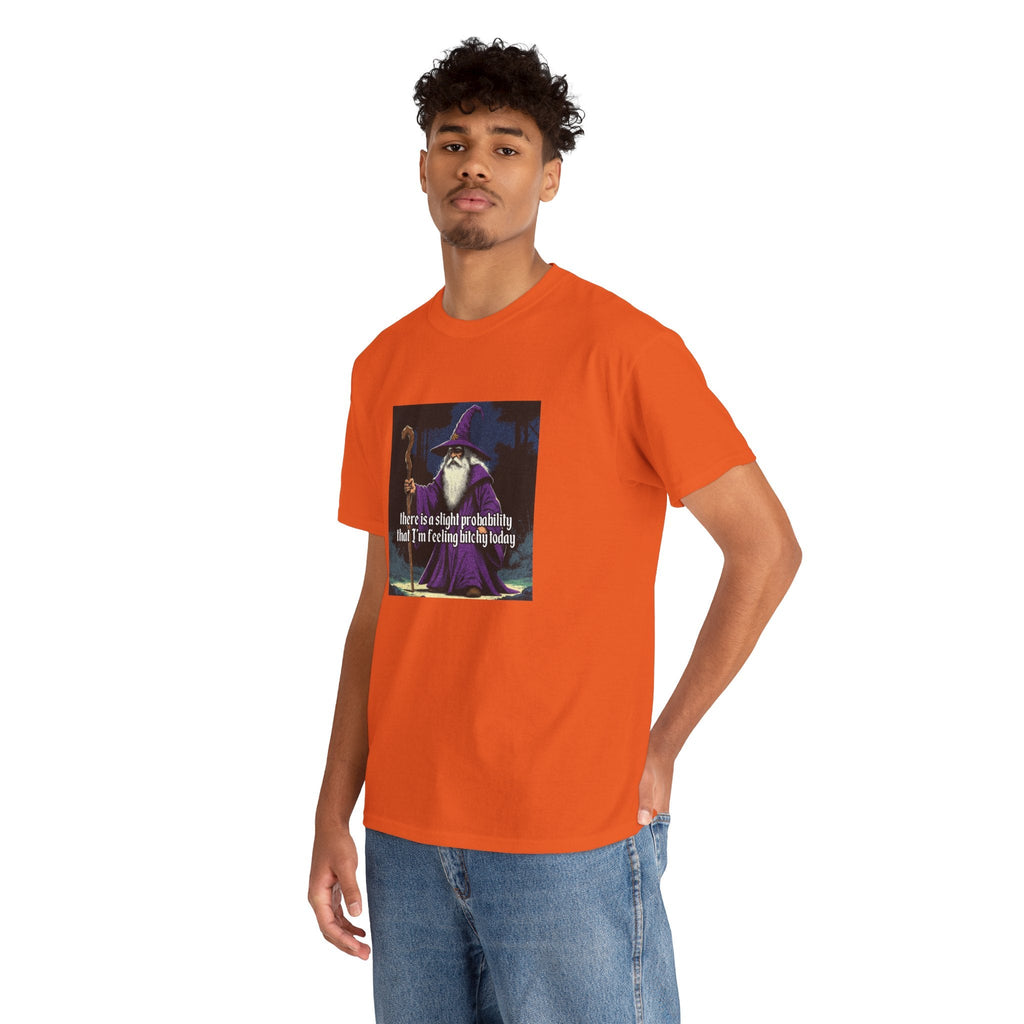 “Slight probability” Galactic Wizard Meme Heavyweight Cotton T-Shirt - The Galactic Wizard Emporium - T-Shirt