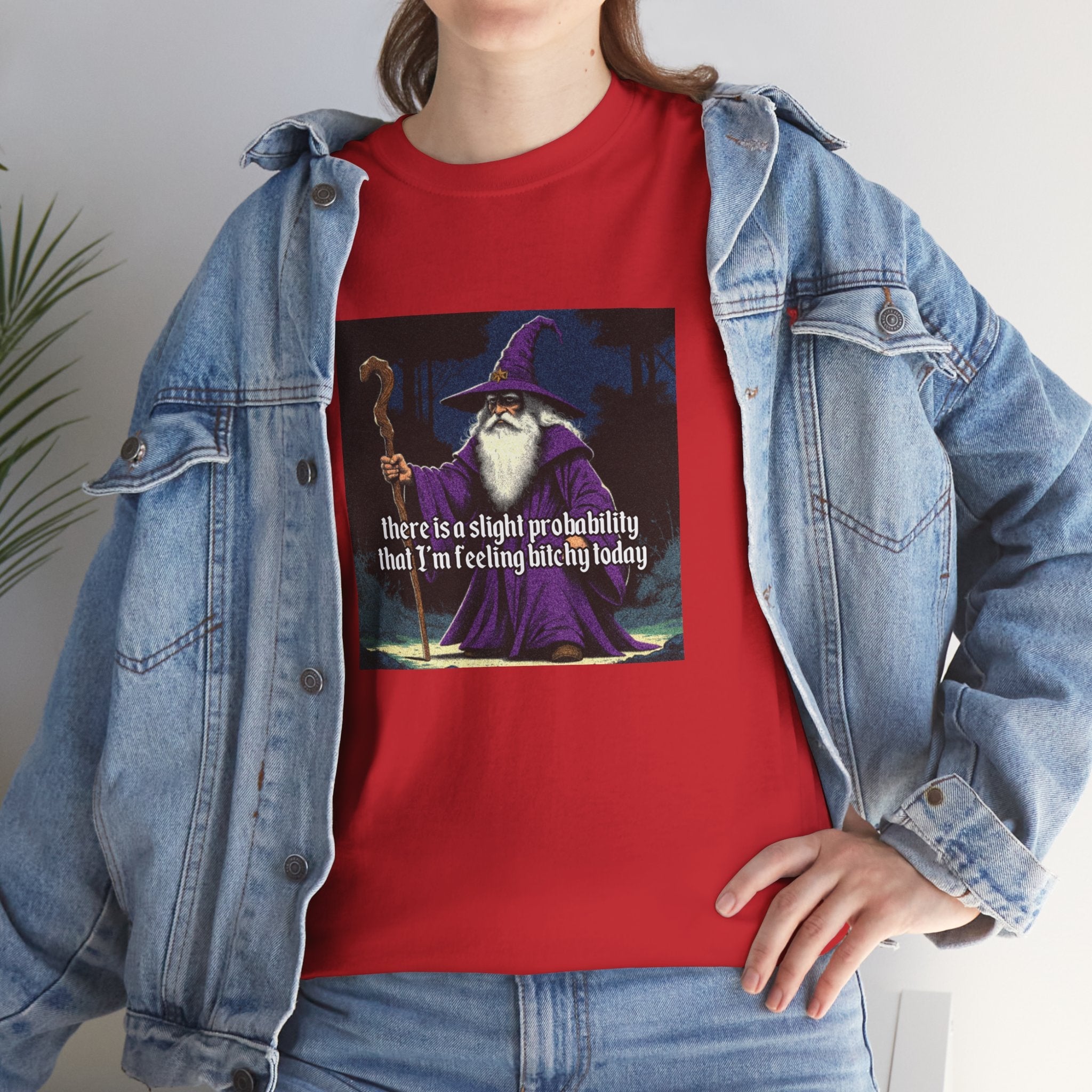 “Slight probability” Galactic Wizard Meme Heavyweight Cotton T-Shirt - The Galactic Wizard Emporium - T-Shirt