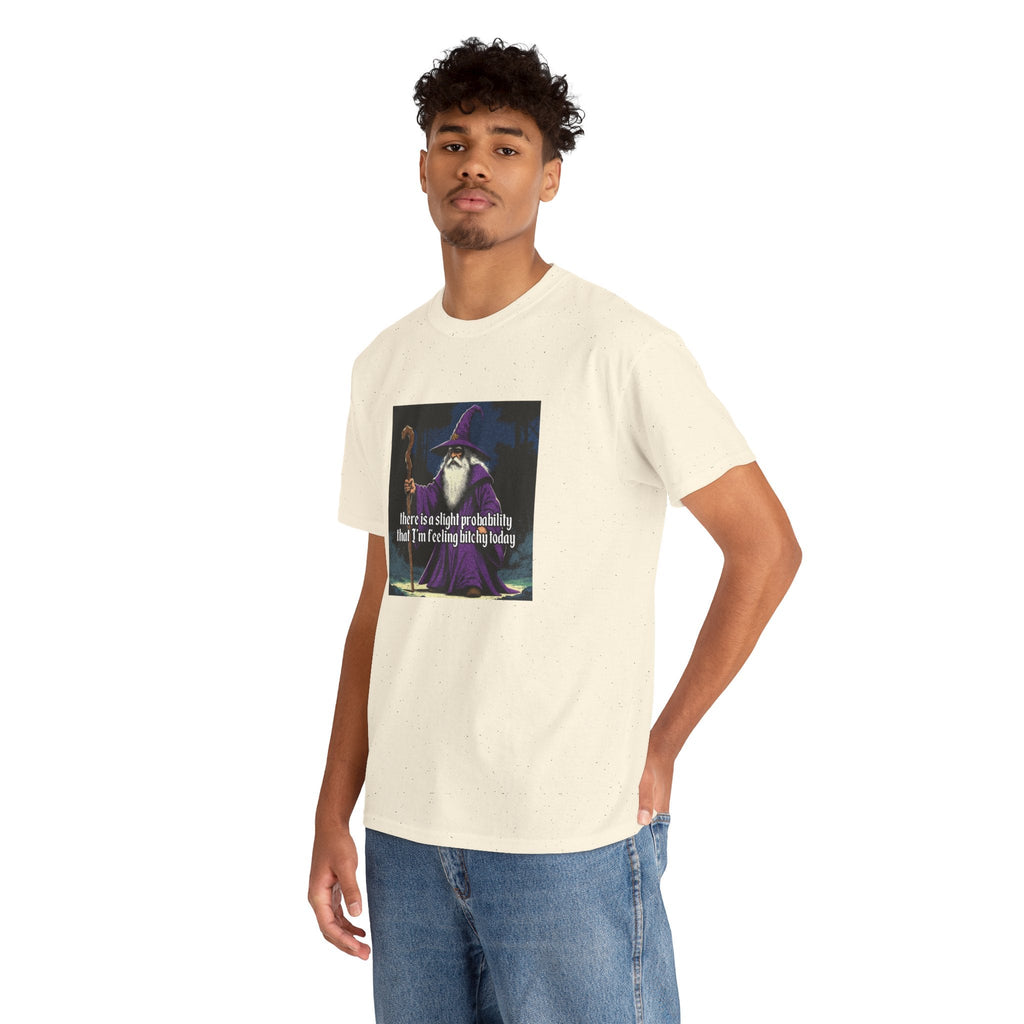 “Slight probability” Galactic Wizard Meme Heavyweight Cotton T-Shirt - The Galactic Wizard Emporium - T-Shirt