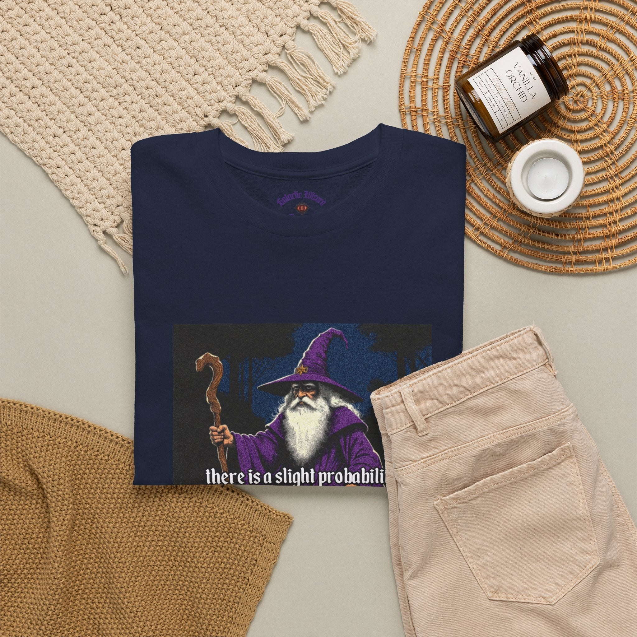 “Slight probability” Galactic Wizard Meme Heavyweight Cotton T-Shirt - The Galactic Wizard Emporium - T-Shirt