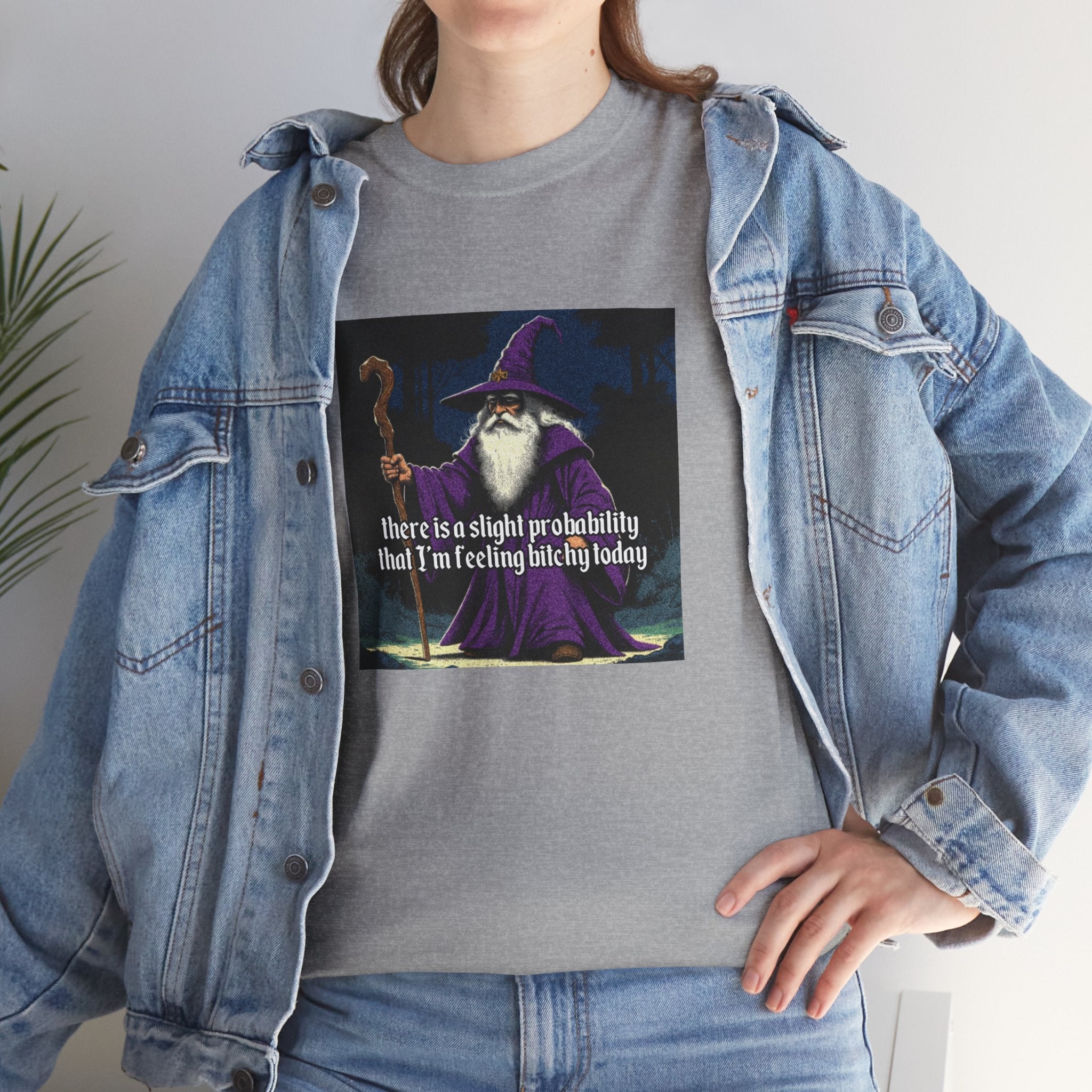 “Slight probability” Galactic Wizard Meme Heavyweight Cotton T-Shirt - The Galactic Wizard Emporium - T-Shirt