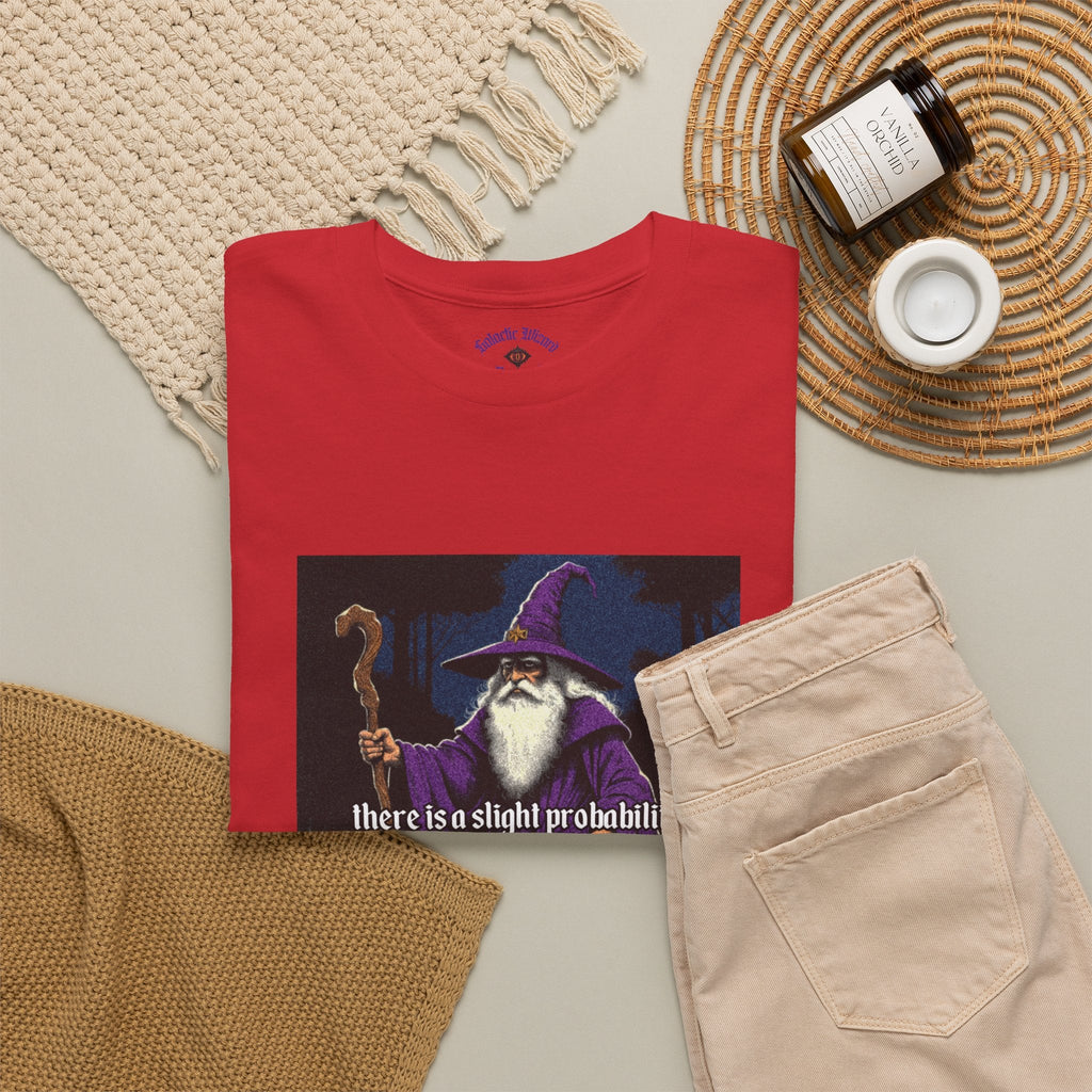 “Slight probability” Galactic Wizard Meme Heavyweight Cotton T-Shirt - The Galactic Wizard Emporium - T-Shirt